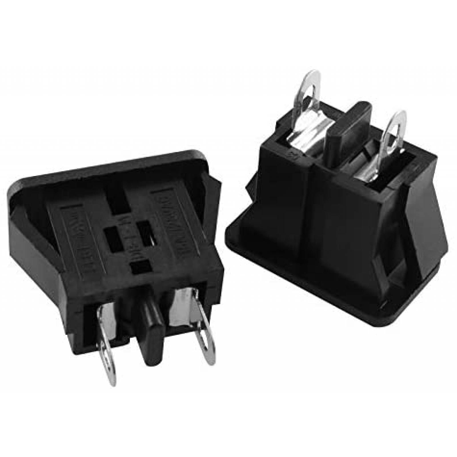 Enchufe Clavija AXLIZER AC 2 pines Plastico Terminal -Negro