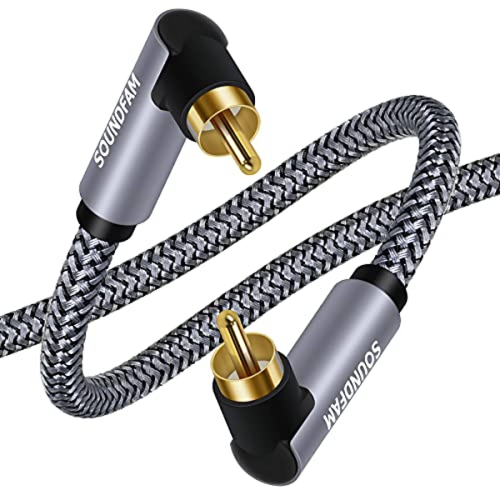 Câble Optique Toslink SOUNDFAM 2m Avec Connecteur 90° - Son Surround 5.1/7.1 Sans Interférence