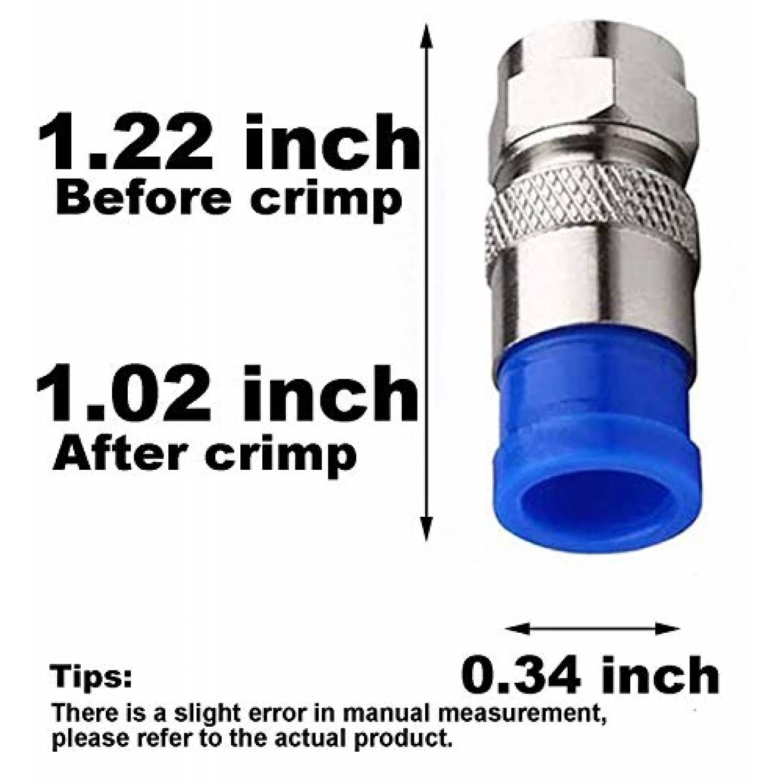 COnector/Adaptador Rpuomtz RGF6 de Tipo F 25 Pzs -Azul