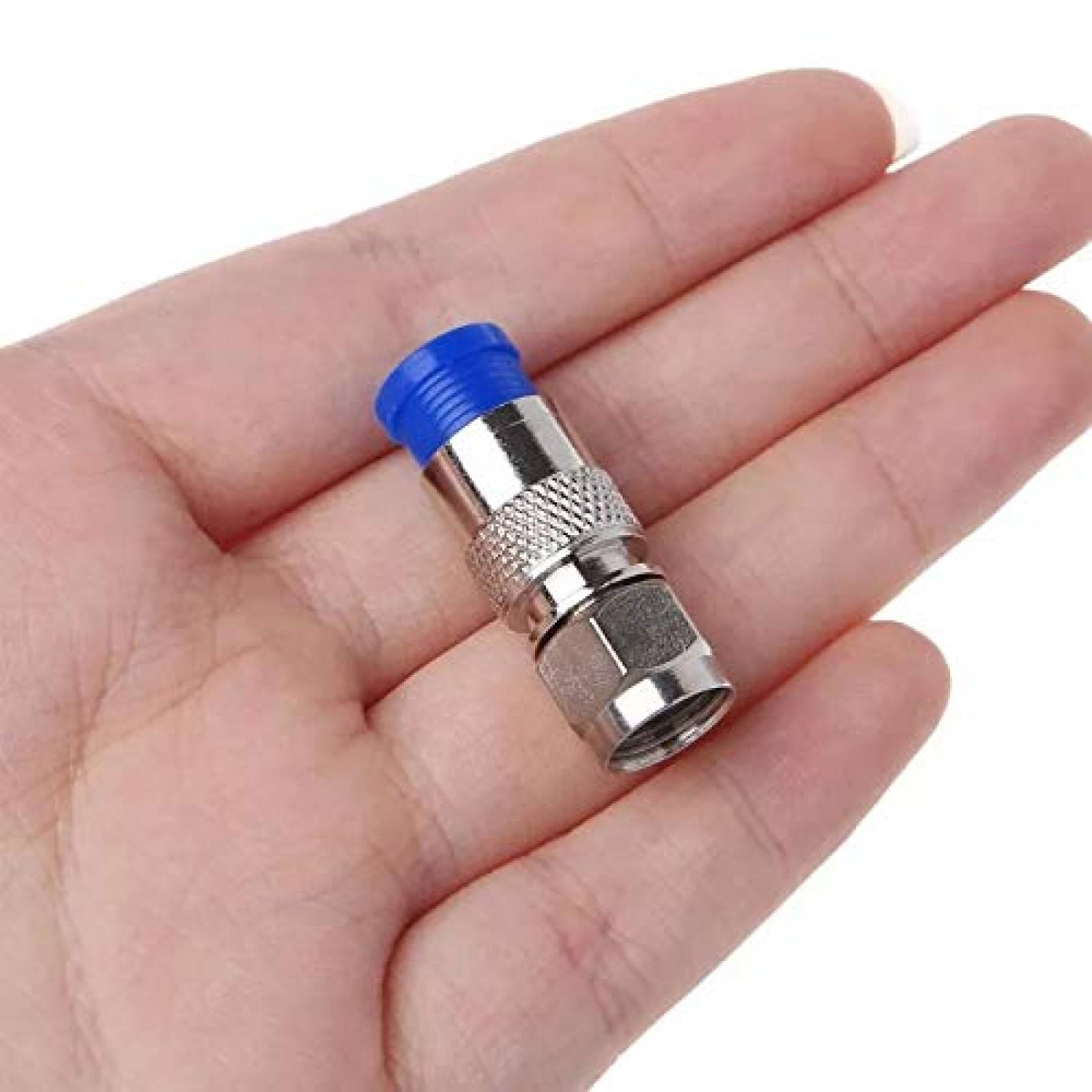 COnector/Adaptador Rpuomtz RGF6 de Tipo F 25 Pzs -Azul