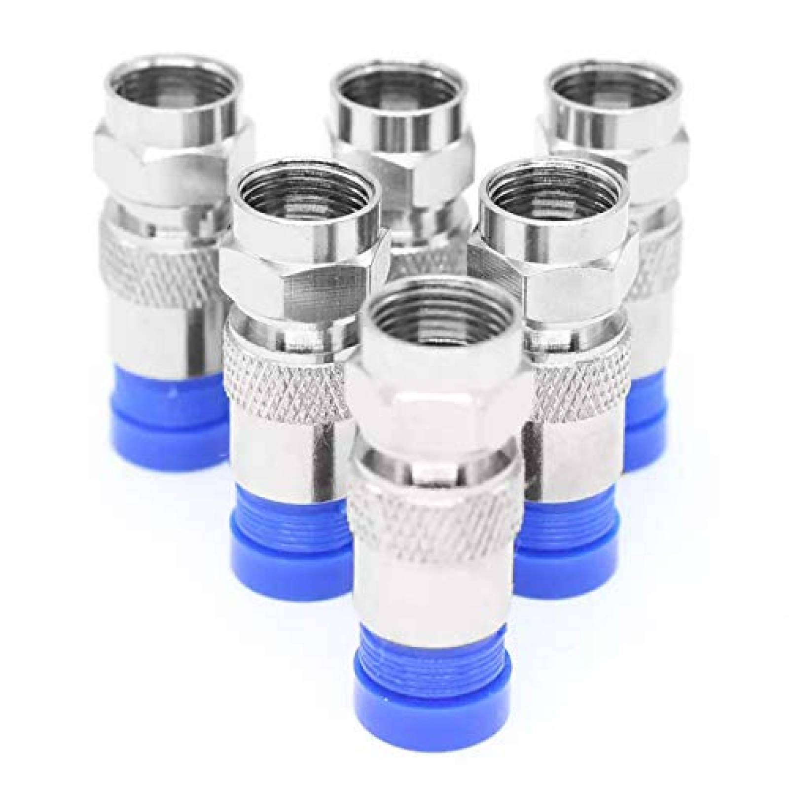 COnector/Adaptador Rpuomtz RGF6 de Tipo F 25 Pzs -Azul