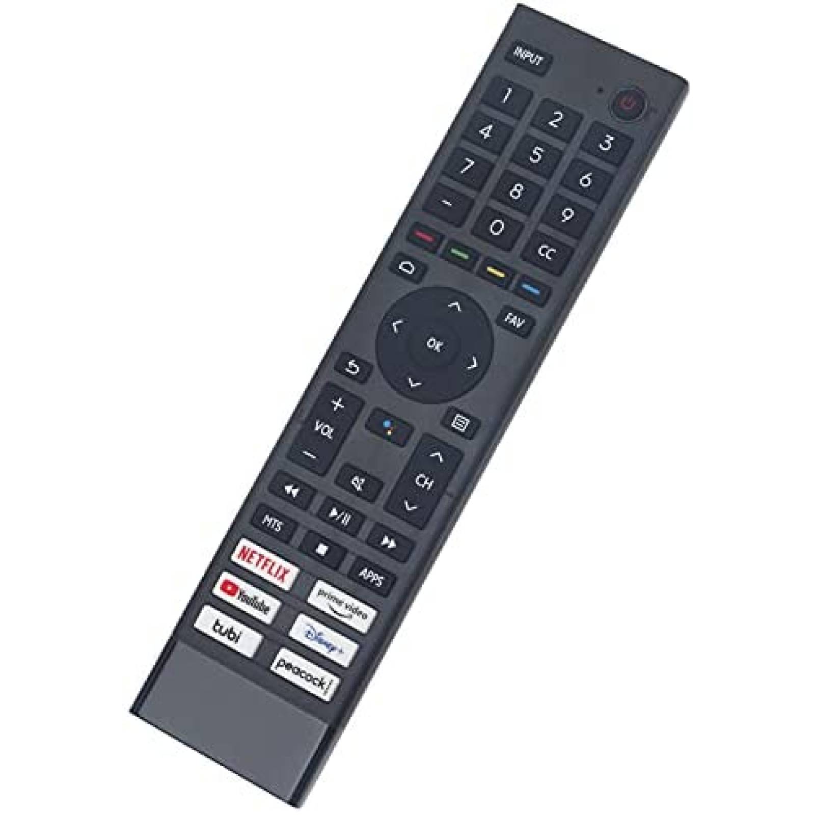 Control para TV Hisense 4K UHD AIDITIYMI ERF3J80H -Negro
