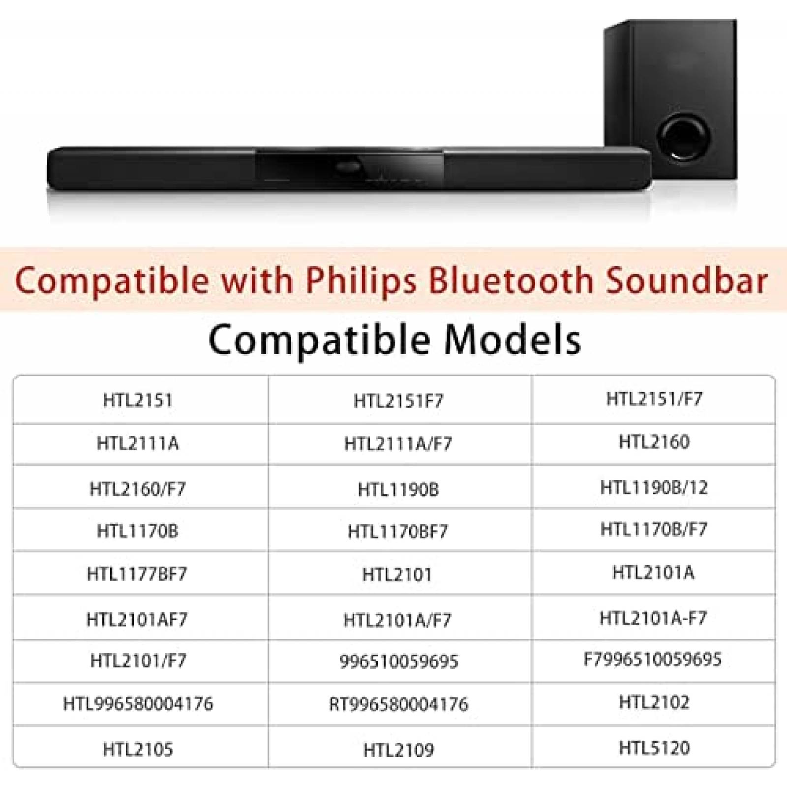 Mando a distancia Maozhren para ltavoz Philips Soundbar