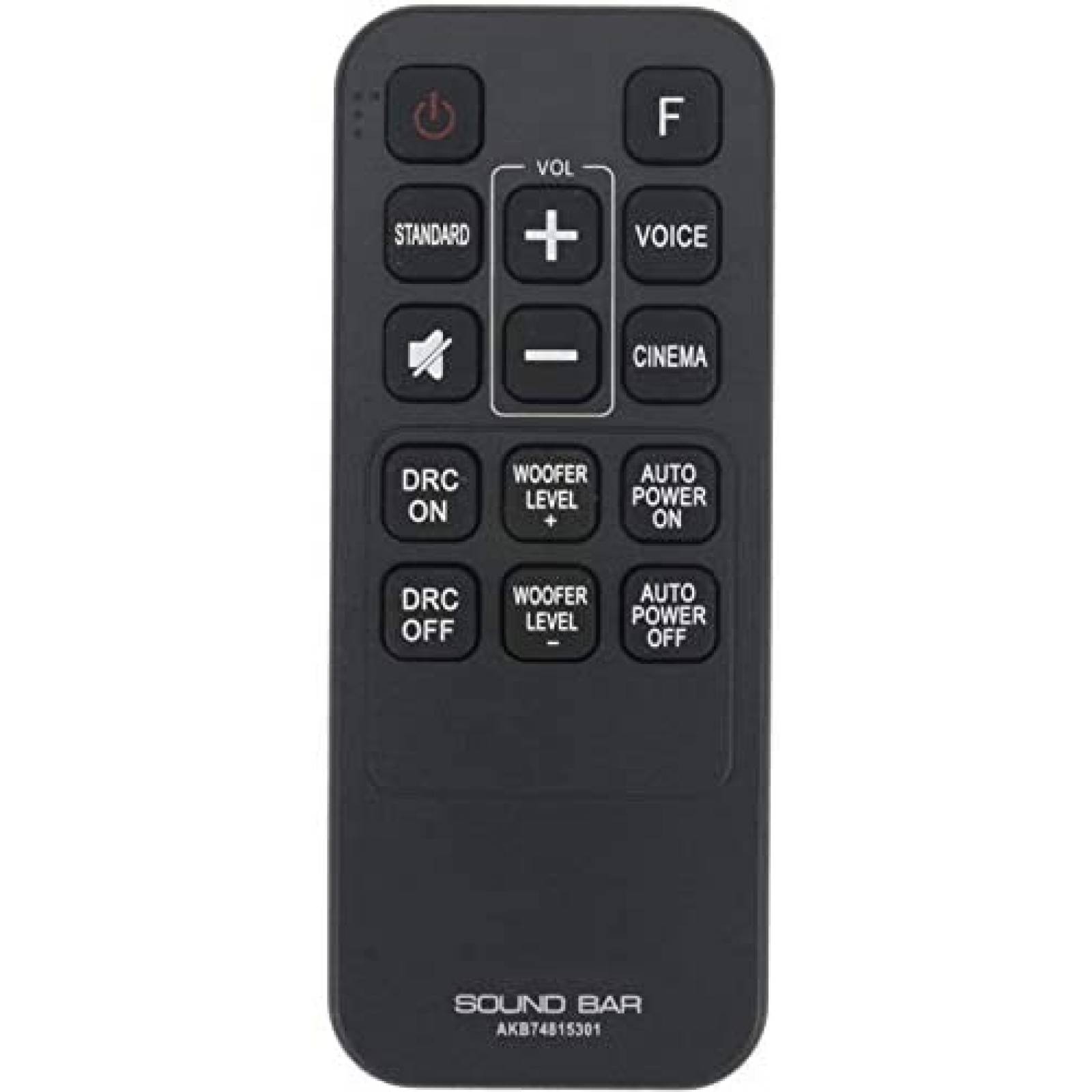Control Remoto WINFLIKE para Barra de Sonido LG -Negro