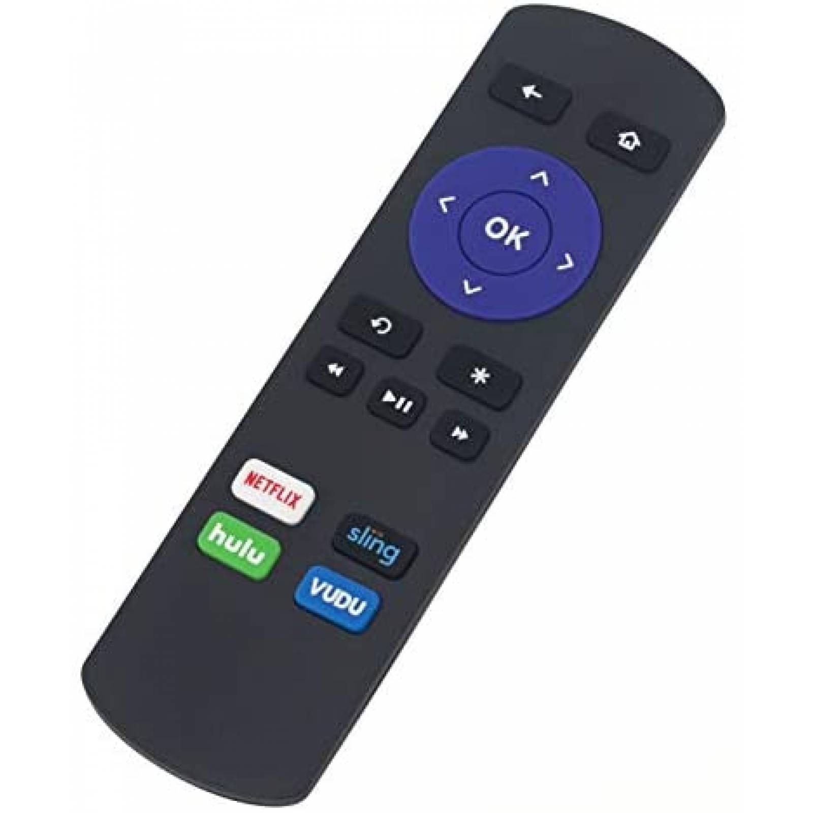 Remplazo control para Roku tv PERFASCIN pilas AAA -Negro