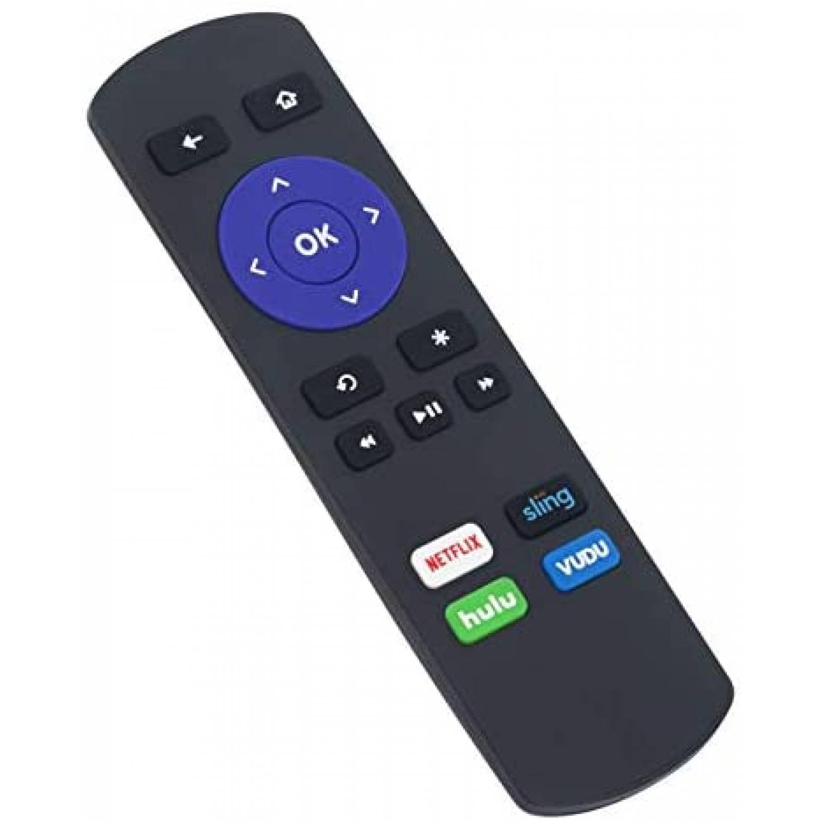 Remplazo control para Roku tv PERFASCIN pilas AAA -Negro