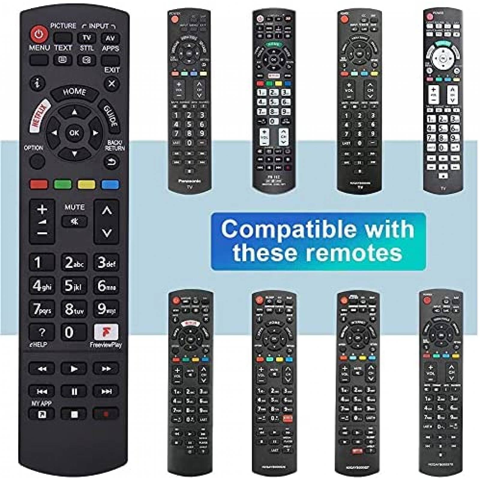 Control Remoto Marca Generica para Panasonic TV -Negro