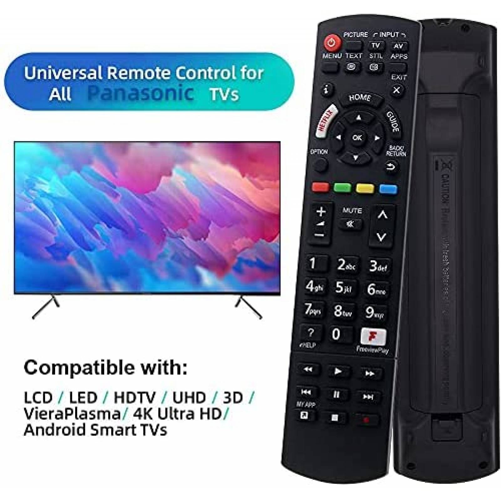 Control Remoto Marca Generica para Panasonic TV -Negro