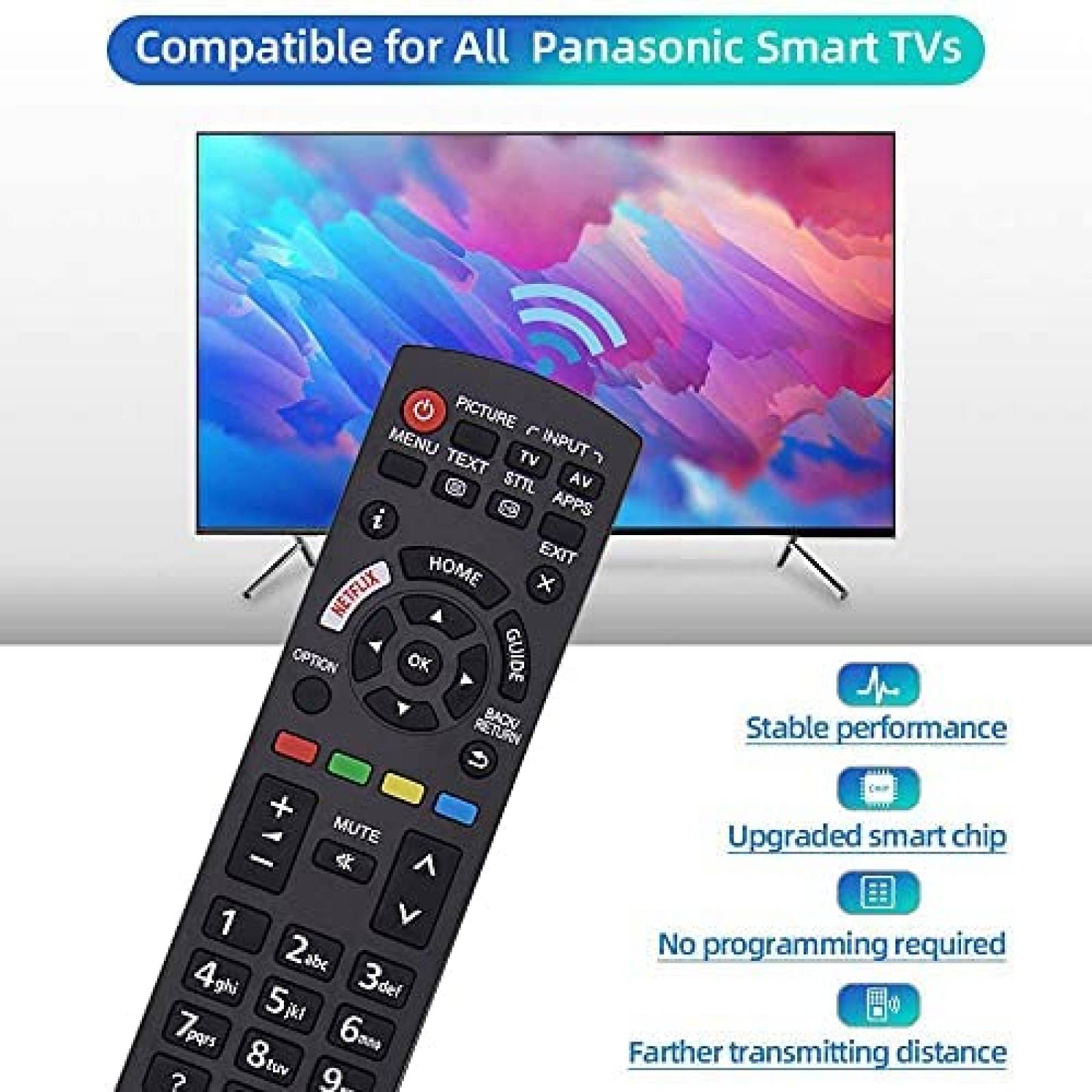 Control Remoto Marca Generica para Panasonic TV -Negro