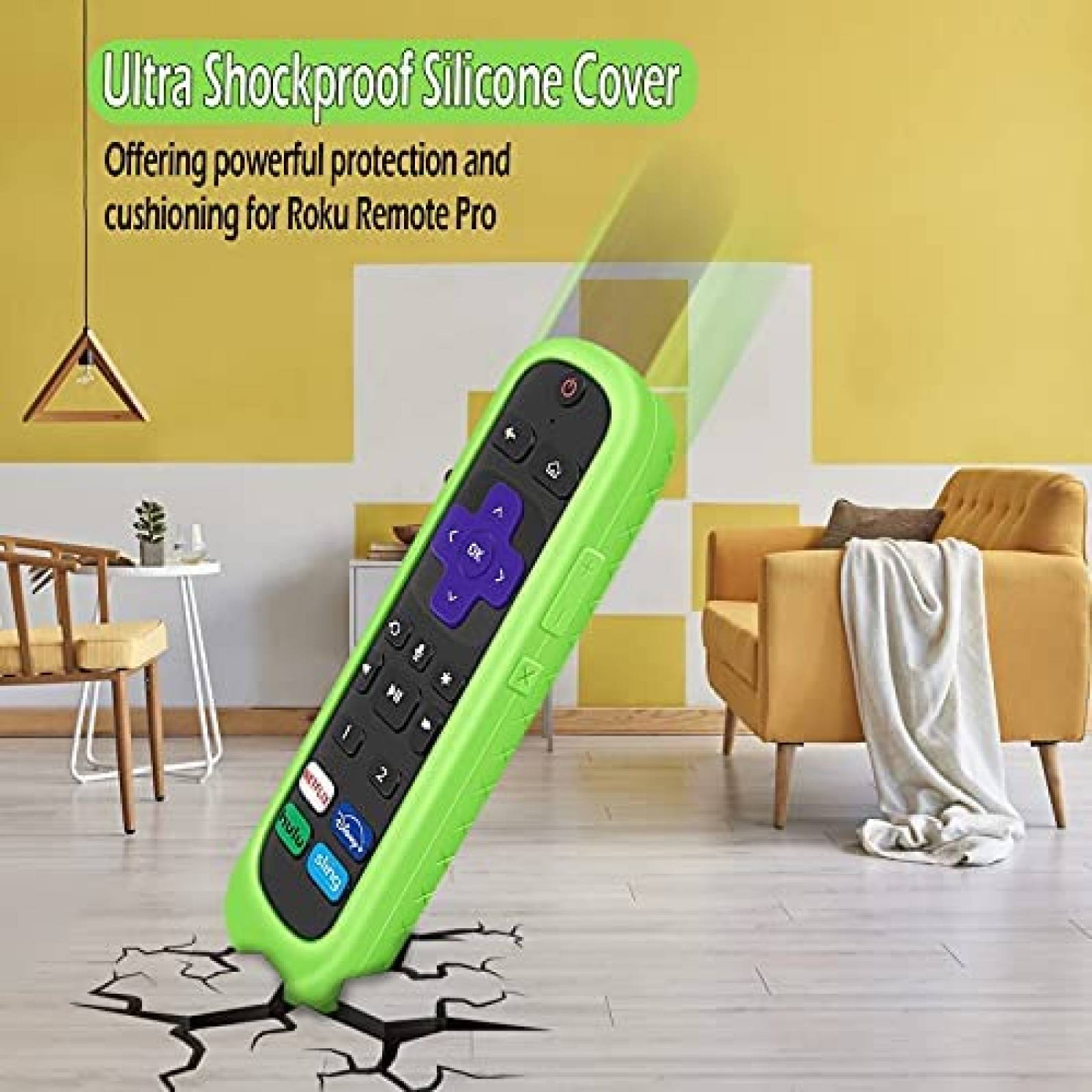 Funda EVAHOM para Conrtol de Roku 3 Pzs -Rojo/Azul/Verde