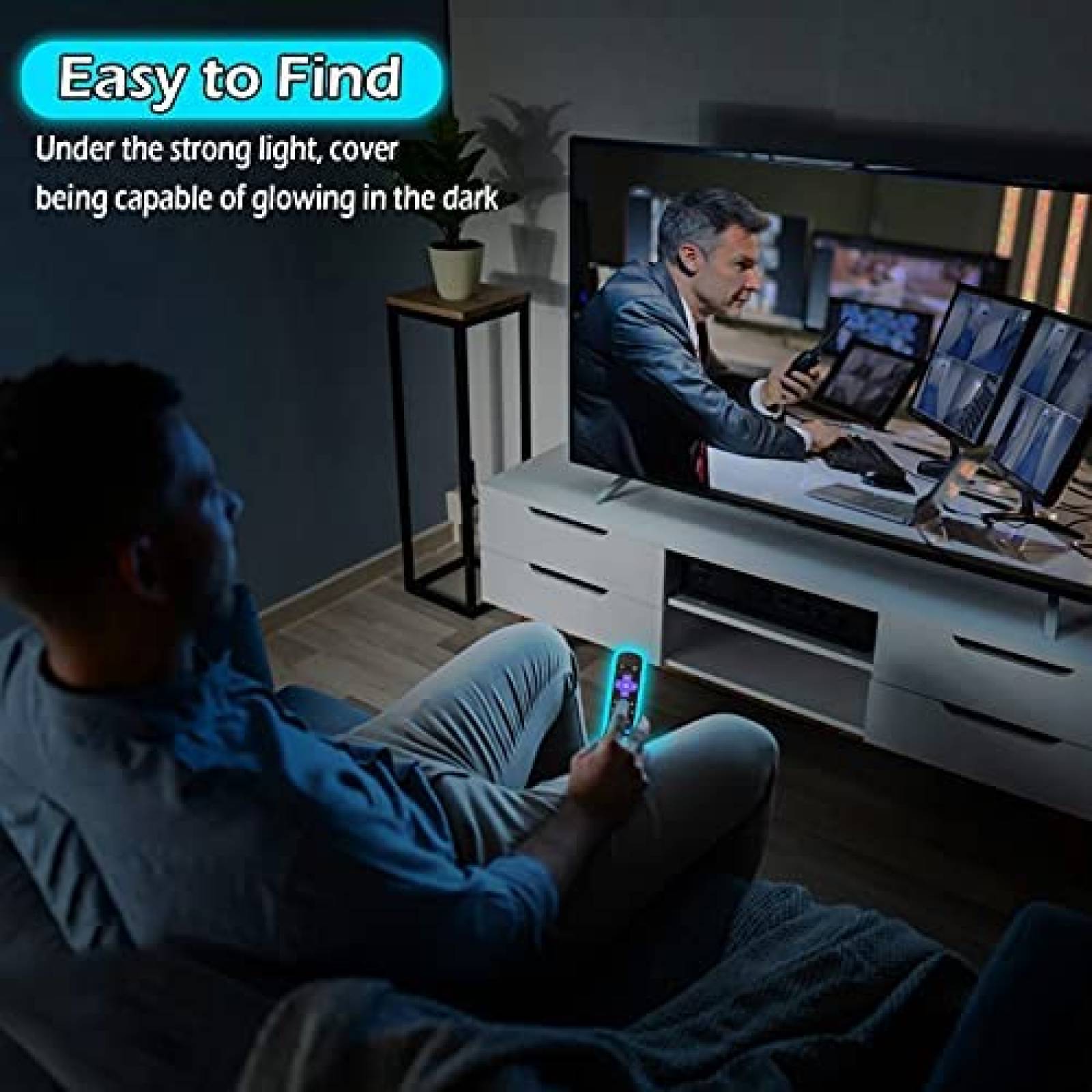 Funda EVAHOM para Conrtol de Roku 3 Pzs -Rojo/Azul/Verde