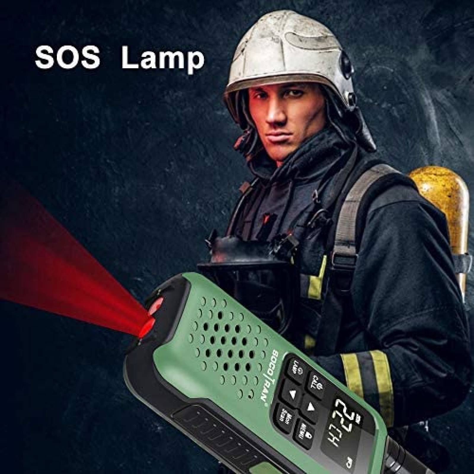 Walkie Talkies SOCOTRAN T90 FRS Impermeable -Verde