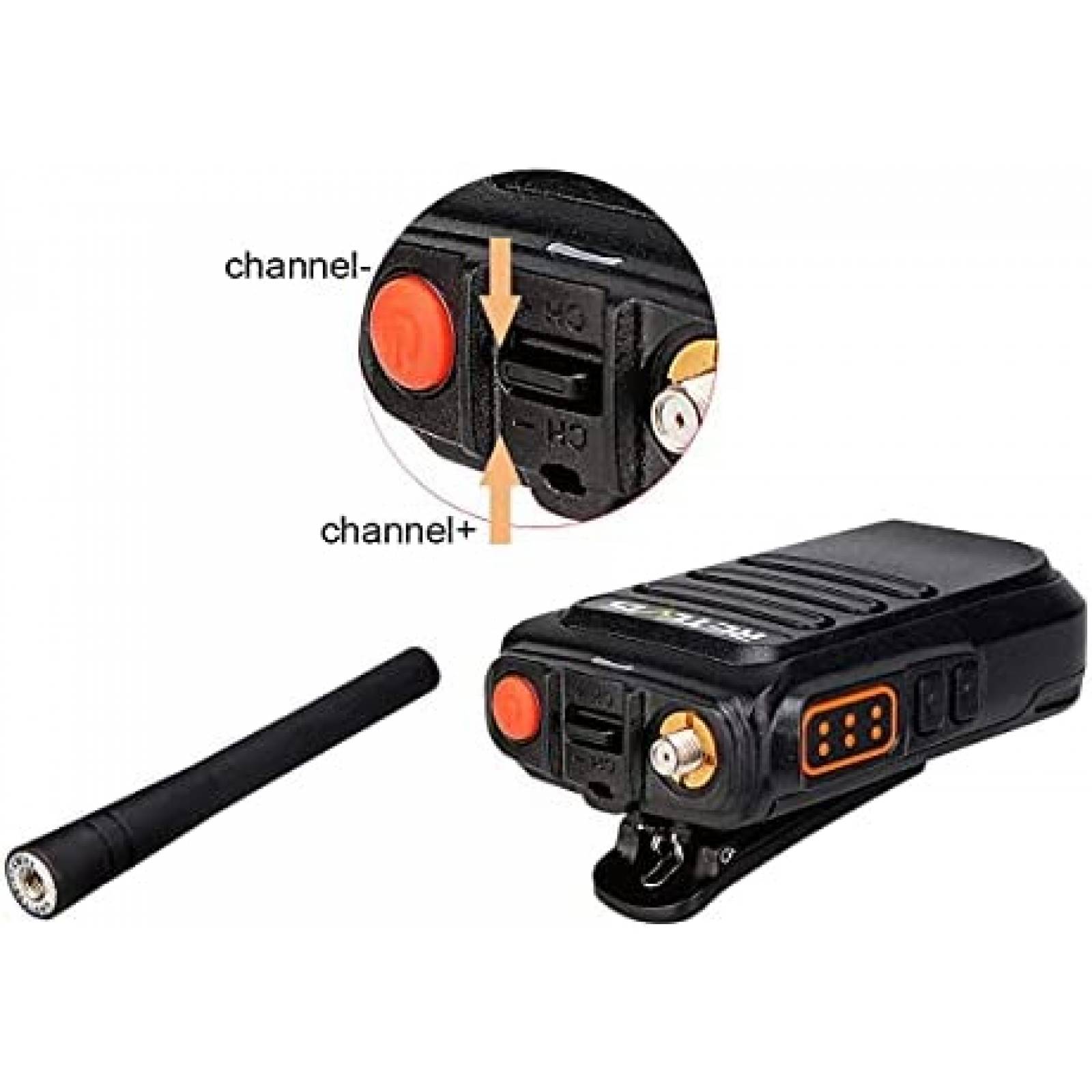 Radio de 2 vias Retevis RB38V de 5-Ch 3 Pzs -Negro