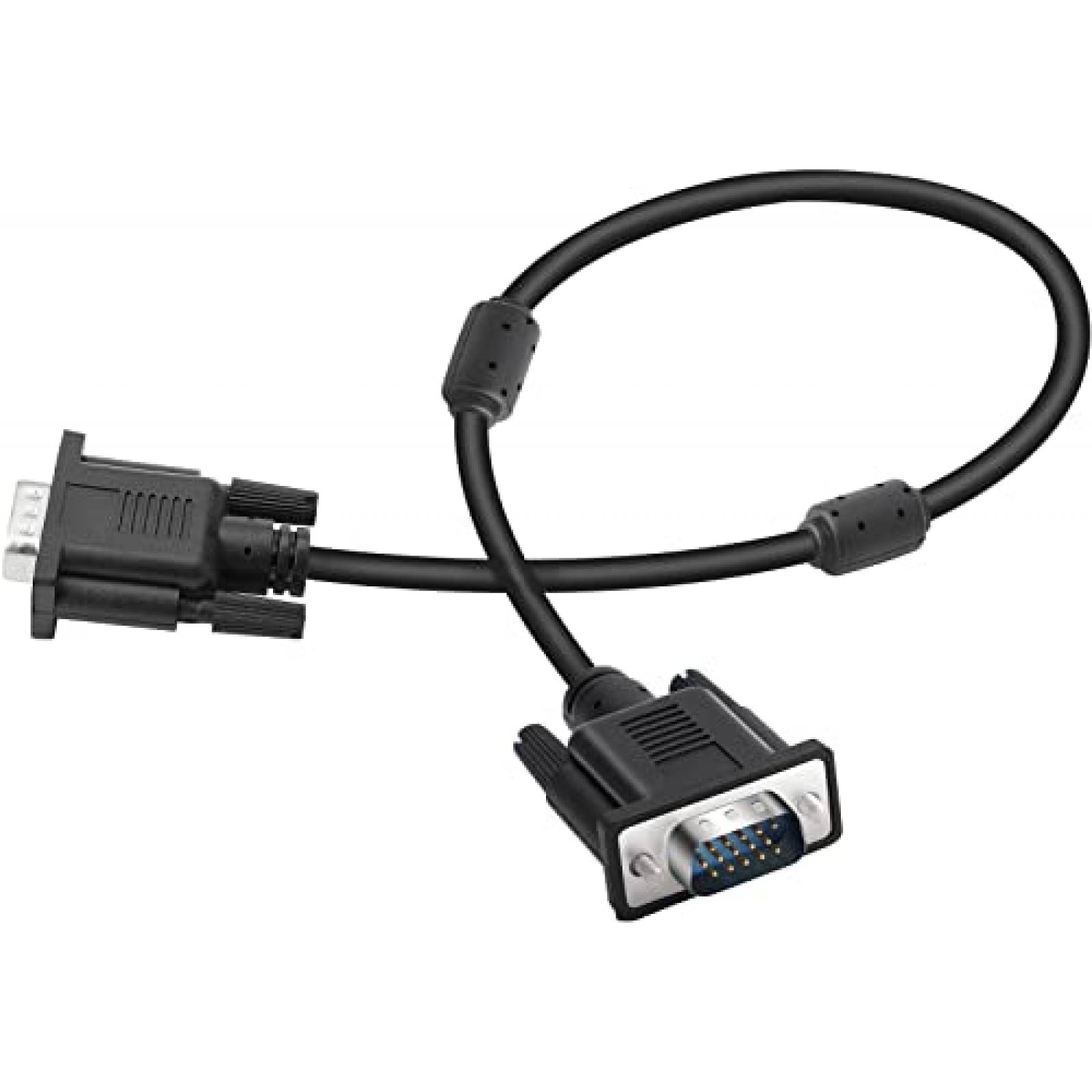 Cable VGA monitor macho a macho Saisn 1080P 1.5ft -Negro