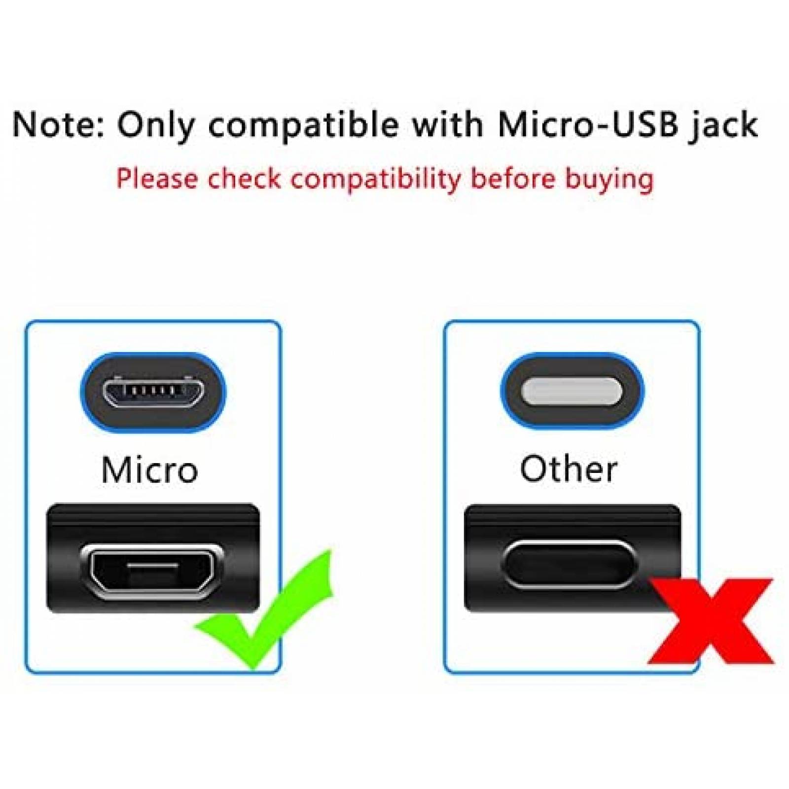 Cable Cargador FEIYIU para Audifonos Beats Dr Dre -Negro