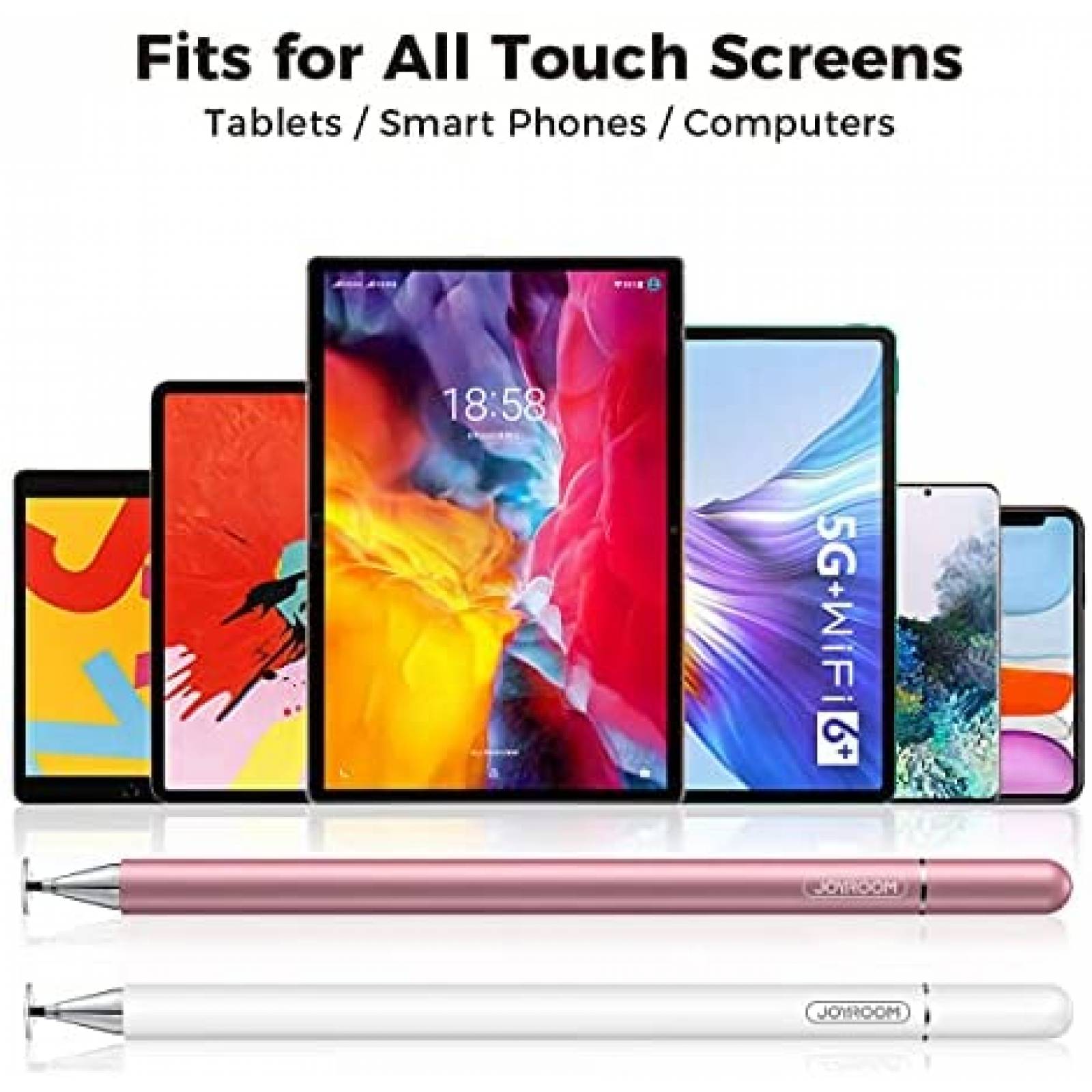 Lapiz Optico Joyroom 2 Pzs Para Pantalla Tactil -Blanco