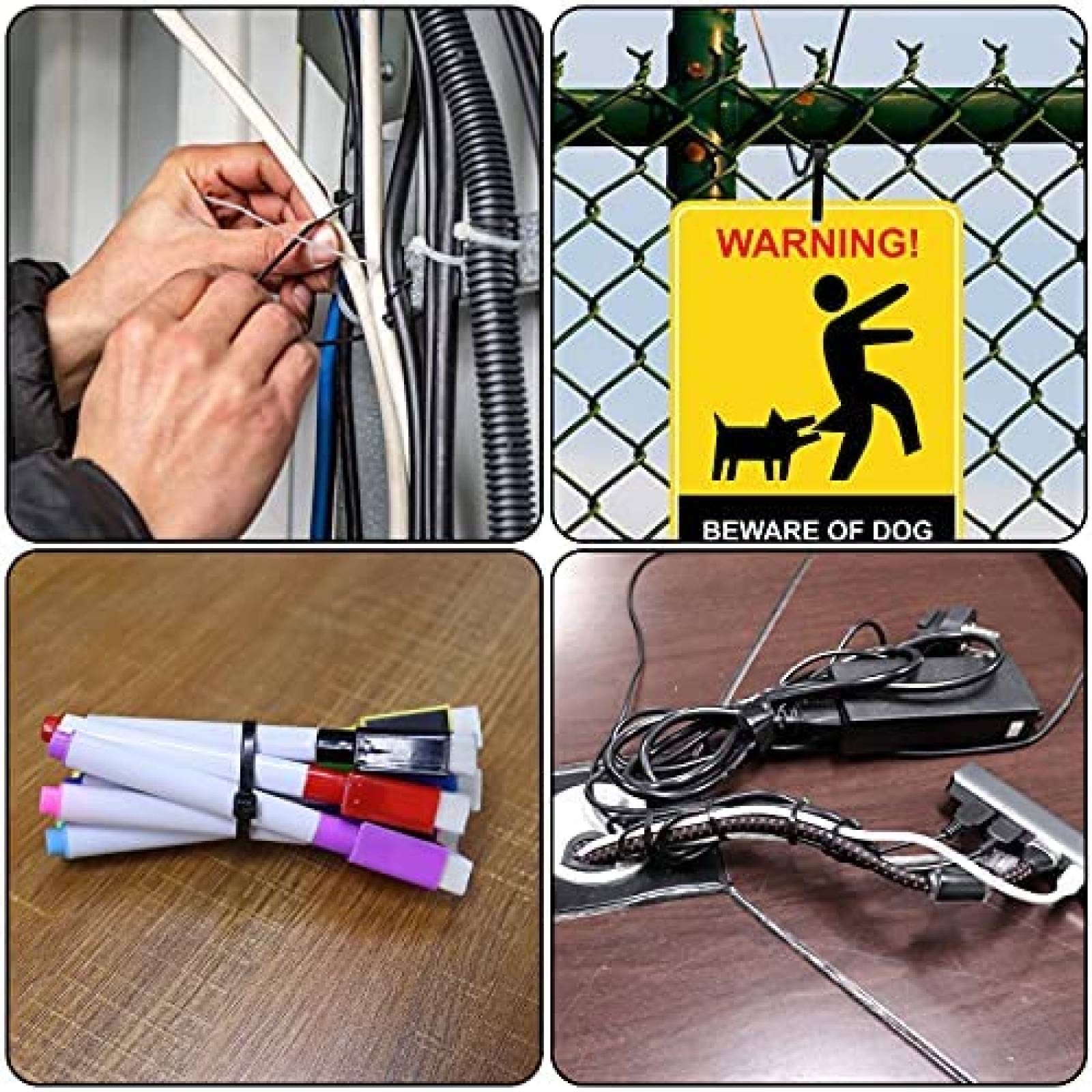 Pack de zinchos BIAL x410 de plastico y nylon -Negro