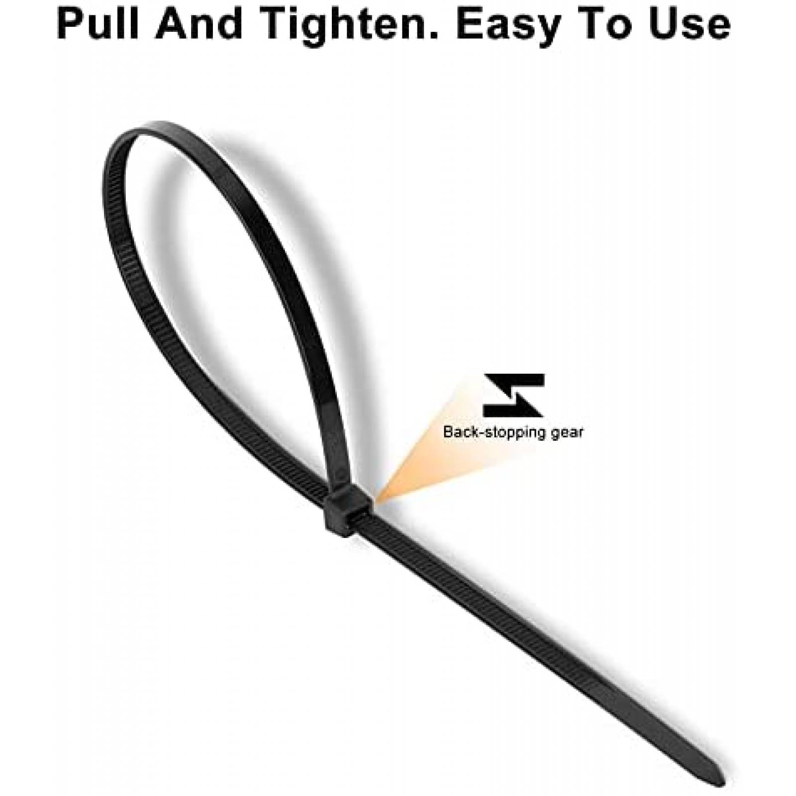 Pack de zinchos BIAL x410 de plastico y nylon -Negro