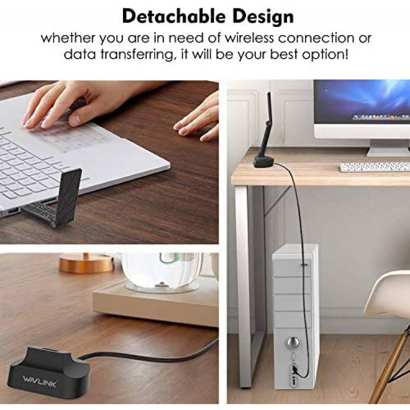 Adaptador WiFi WAVLINK AC1900 USB 3.0 de 2.4 GHz/5 GHz