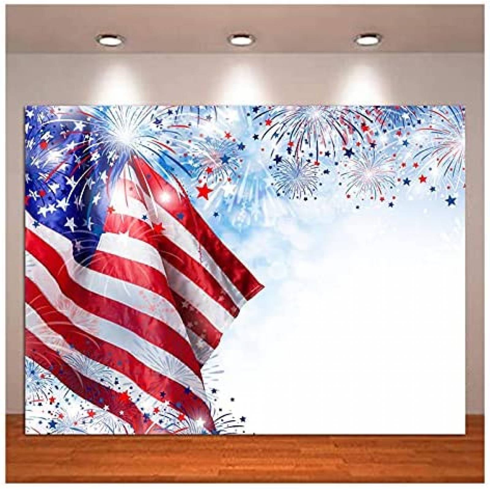 Fondo para fotografia XLL 4 de julio 7x5ft -Colorido