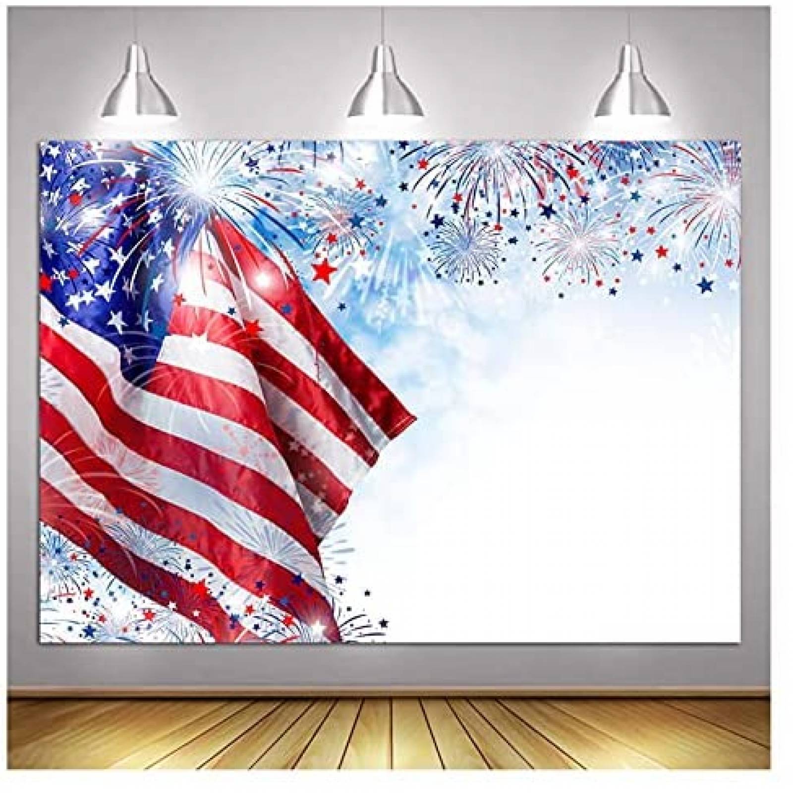 Fondo para fotografia XLL 4 de julio 7x5ft -Colorido
