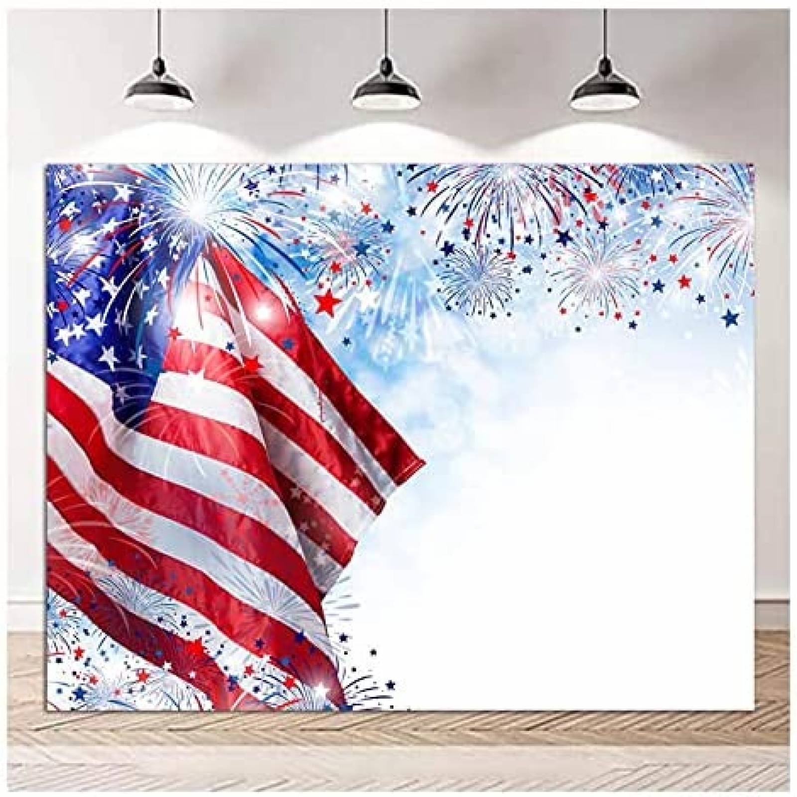 Fondo para fotografia XLL 4 de julio 7x5ft -Colorido