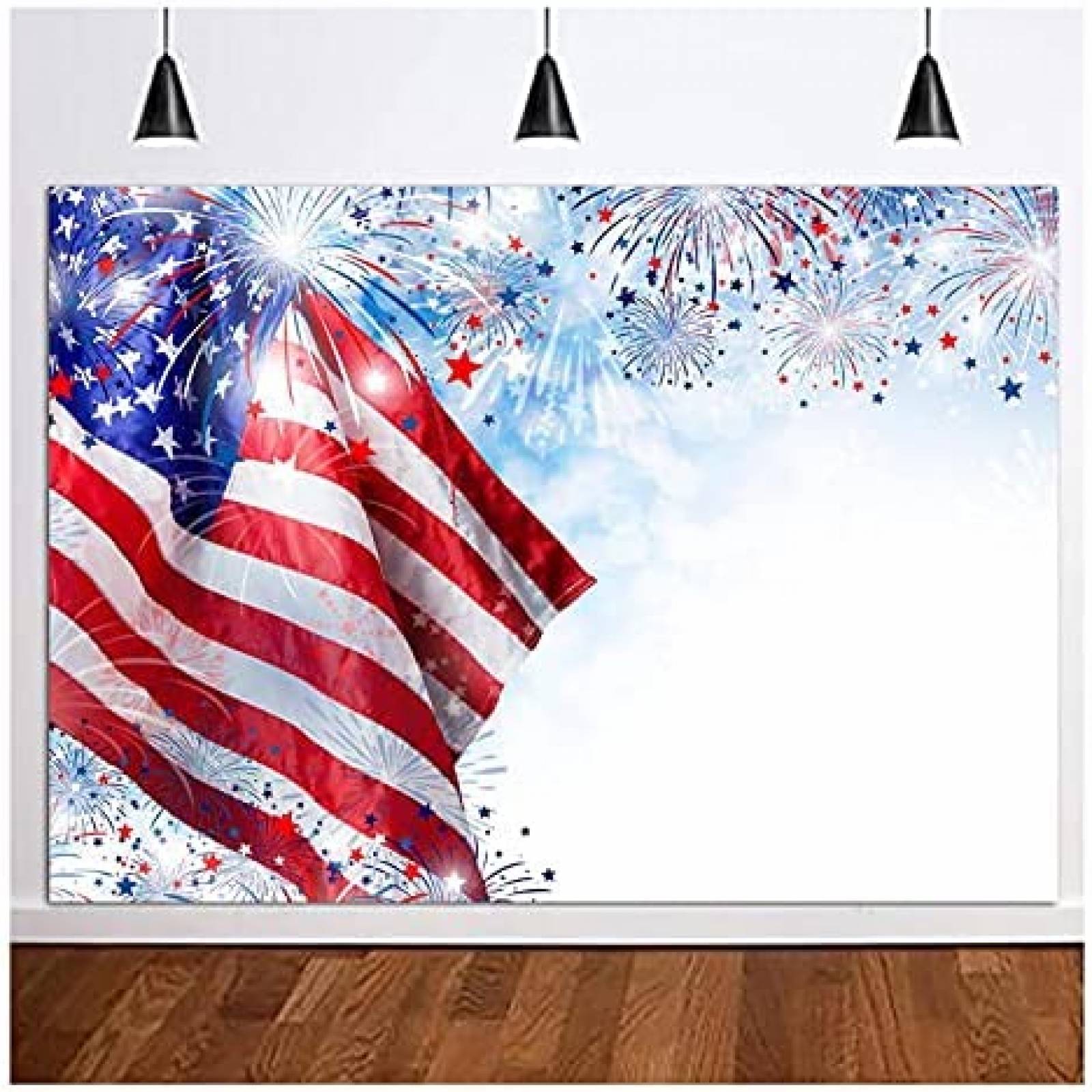 Fondo para fotografia XLL 4 de julio 7x5ft -Colorido