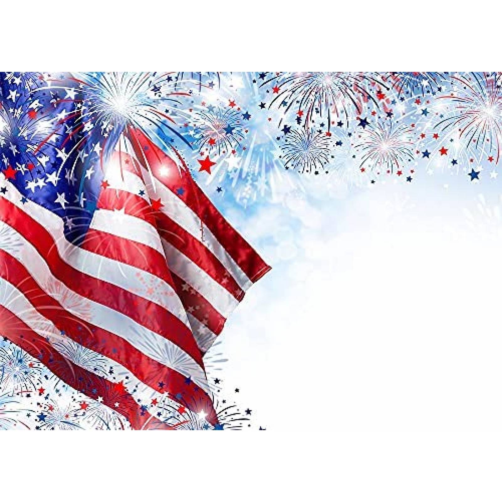 Fondo para fotografia XLL 4 de julio 7x5ft -Colorido