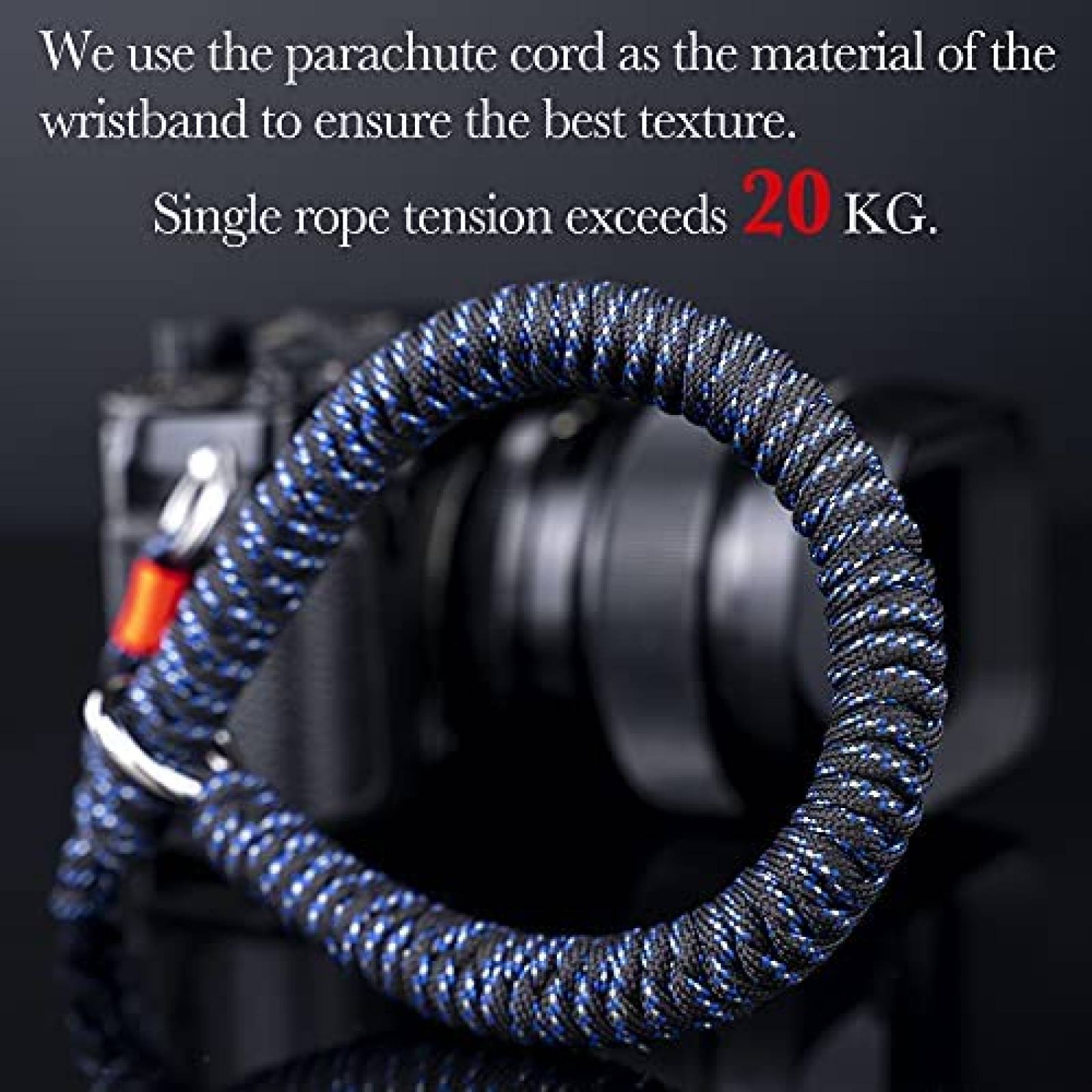 Correa para camara Lifyzoon Paracord de nylon -Azul
