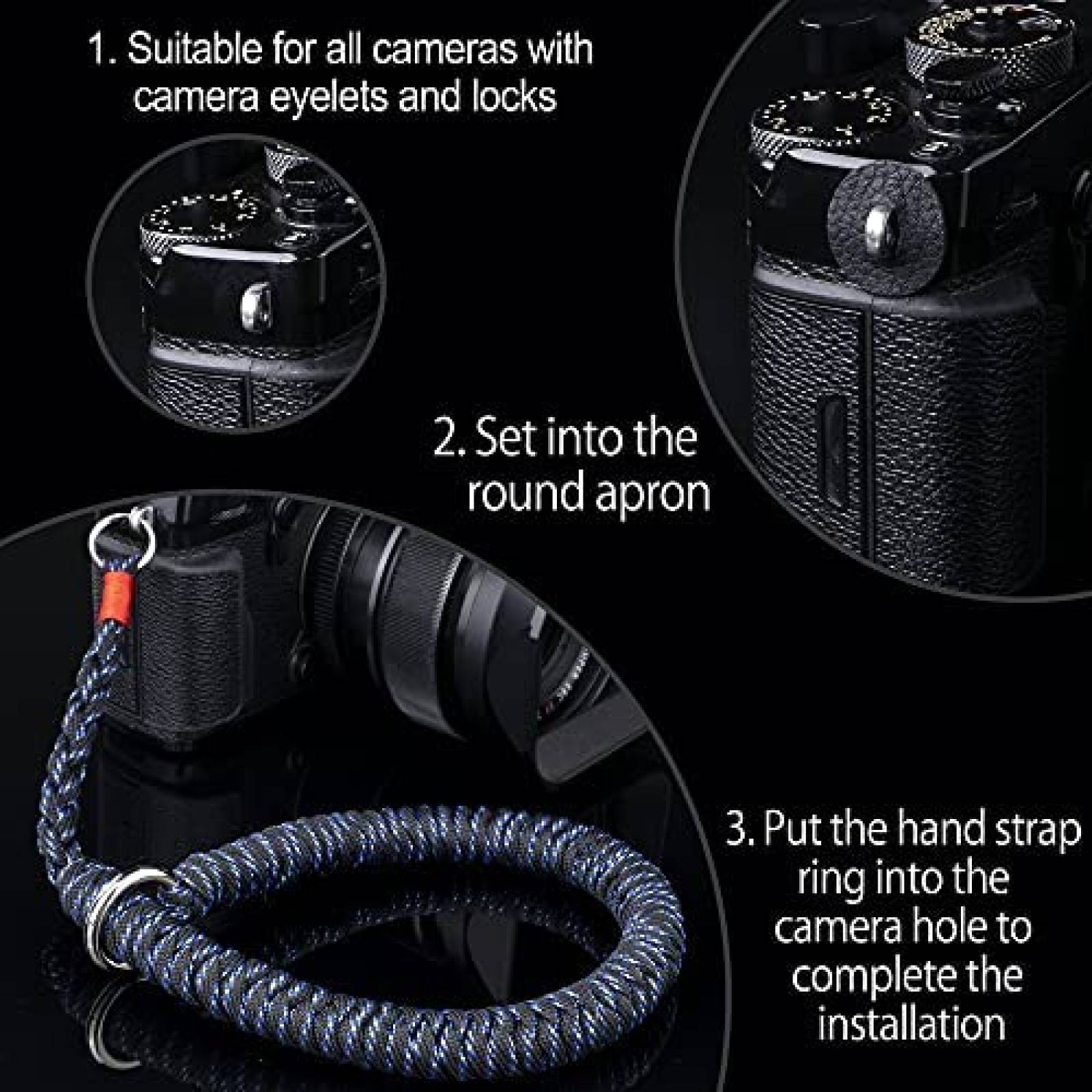 Correa para camara Lifyzoon Paracord de nylon -Azul