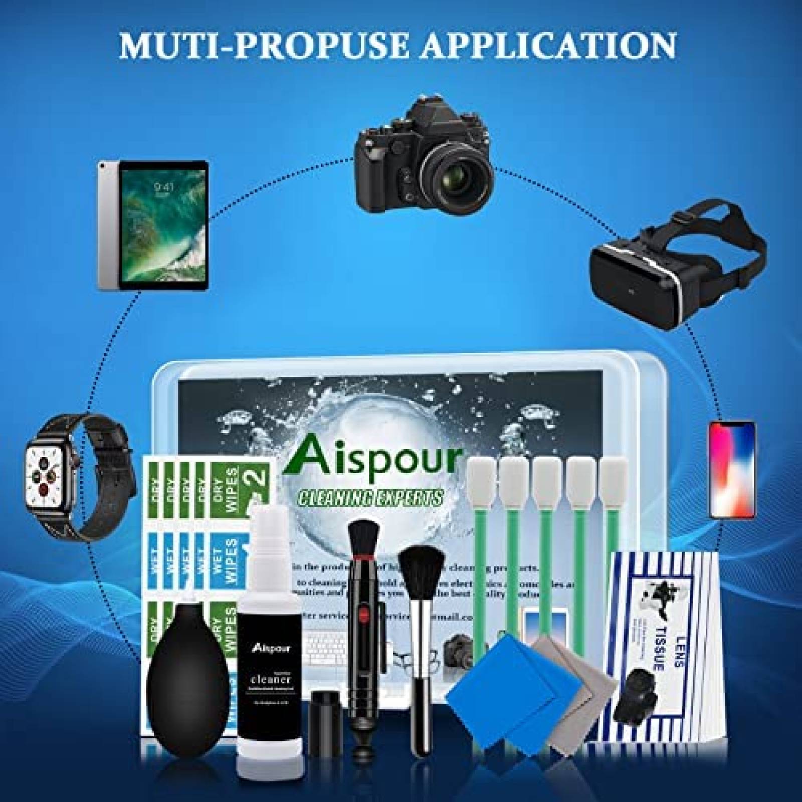 Kit de Limpieza Aispour de 10 Articulos para Camara