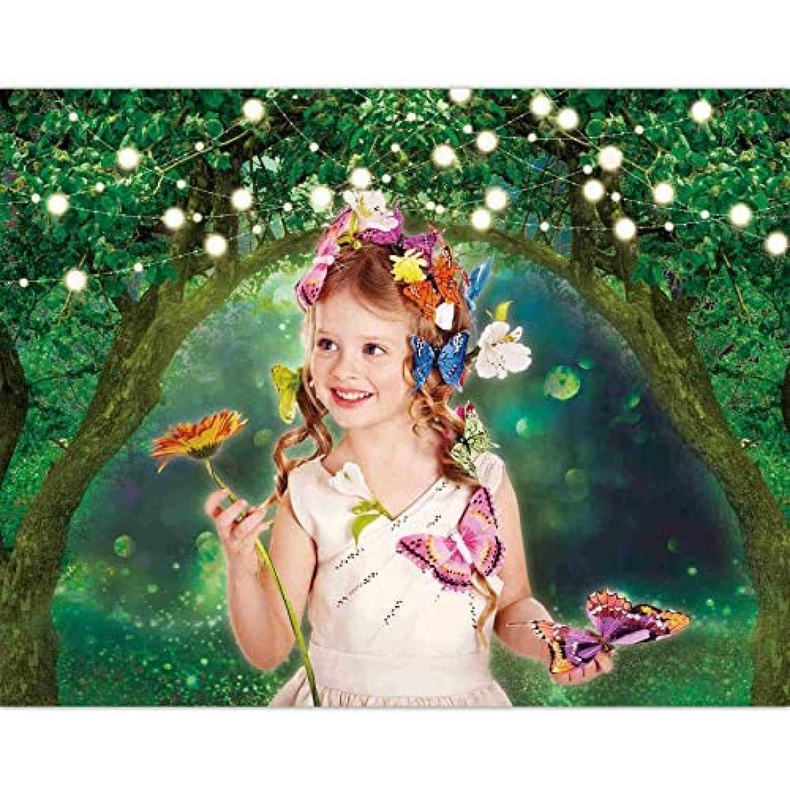 Fondo fotografia Funnytree Bosque encantado 7x5ft -Colorido