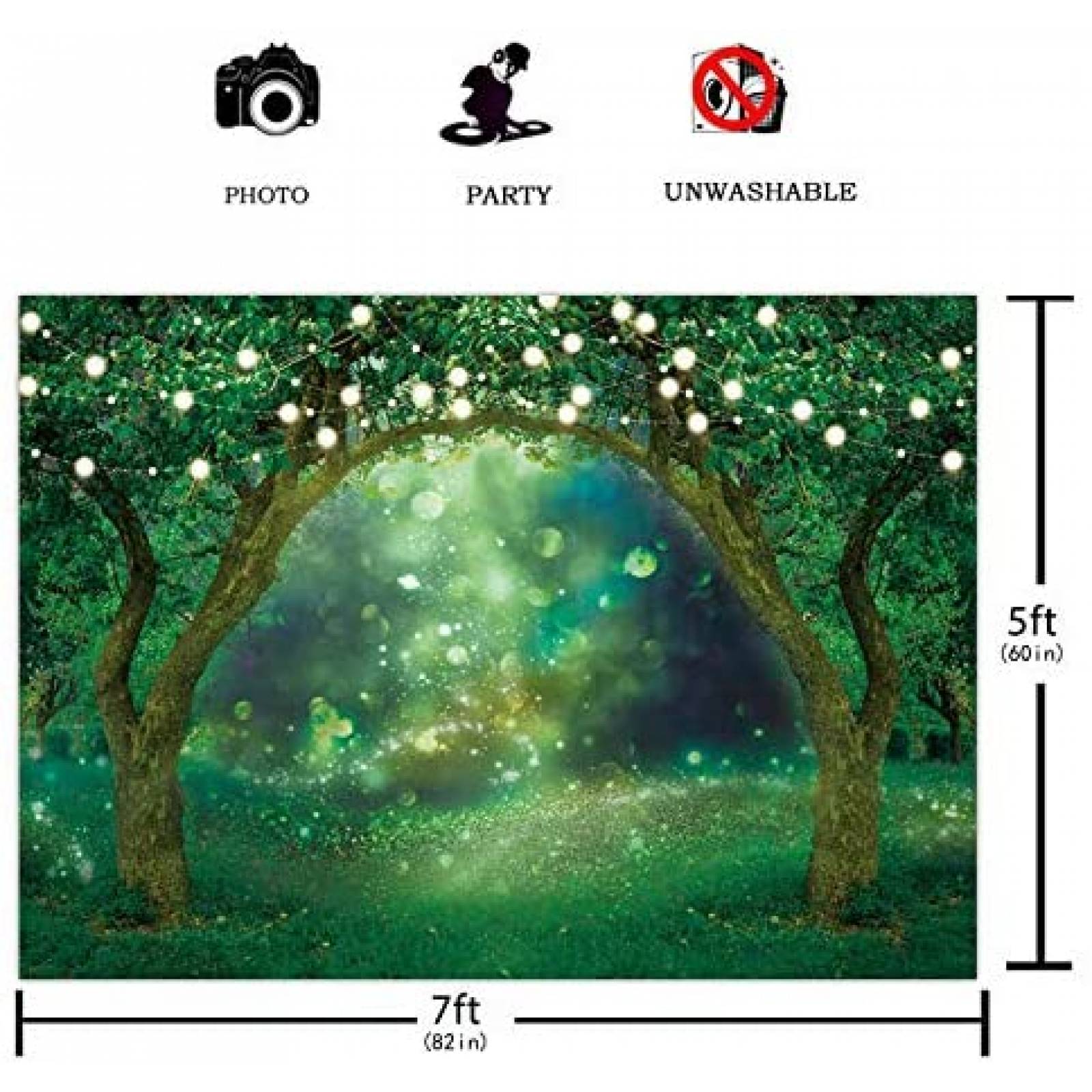 Fondo fotografia Funnytree Bosque encantado 7x5ft -Colorido