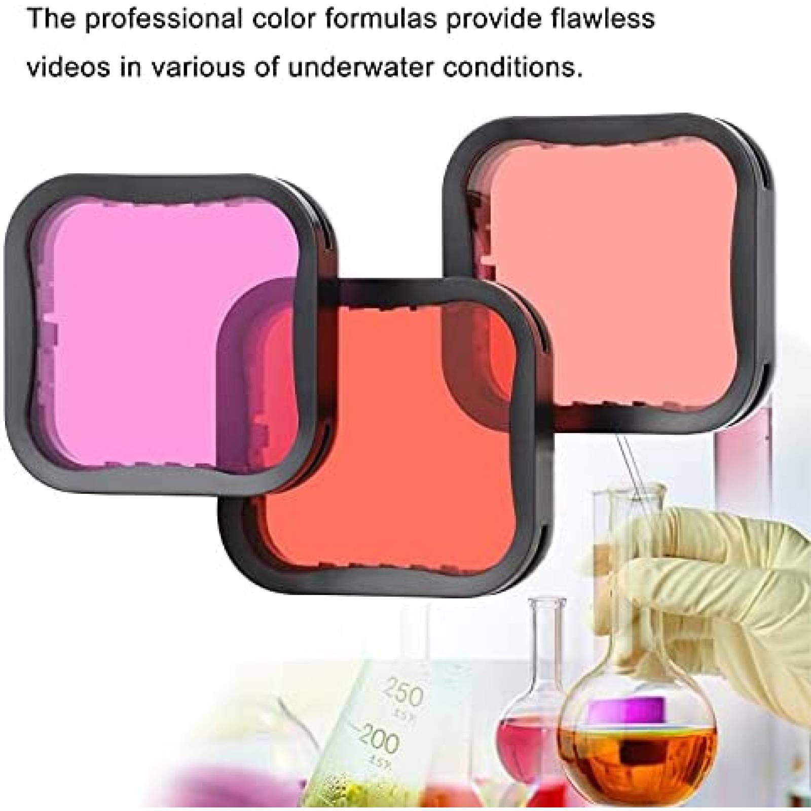 Filtro Impermeable SOONSUN para Gopro 4 Pzs -Negro