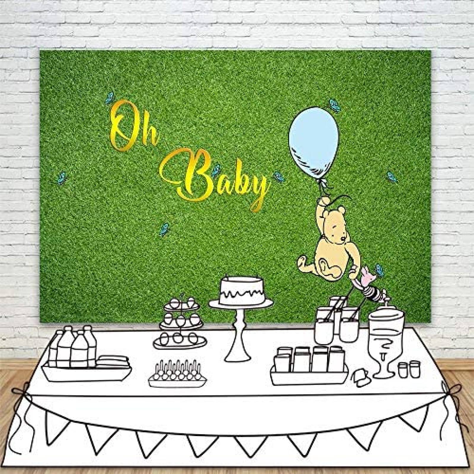 Telon de fondo VV Backdrop de 7x5 Oh Baby Winnie The Pooh