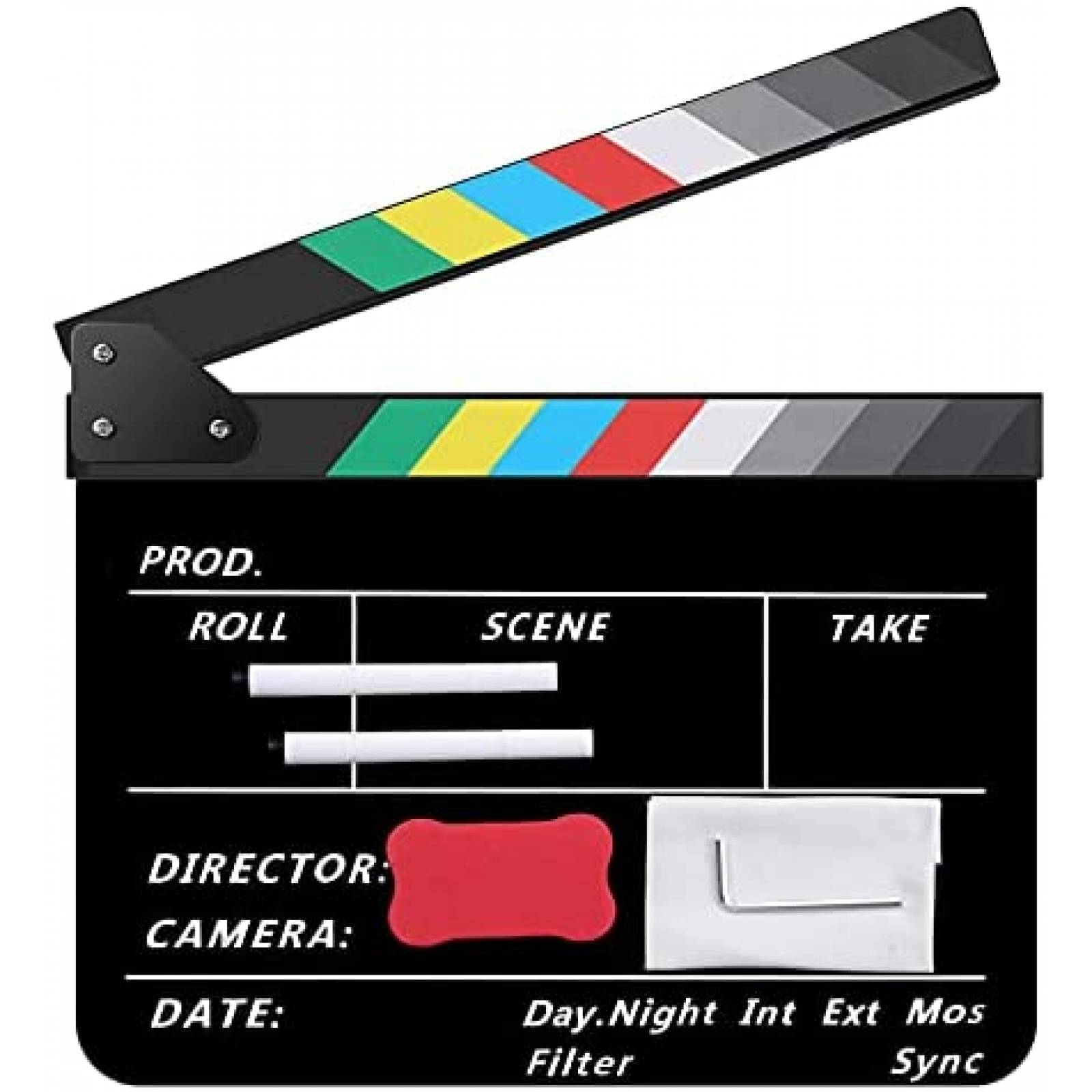 Kit Claqueta Temery 12x10" Incluye 2 Plumas y Borrador