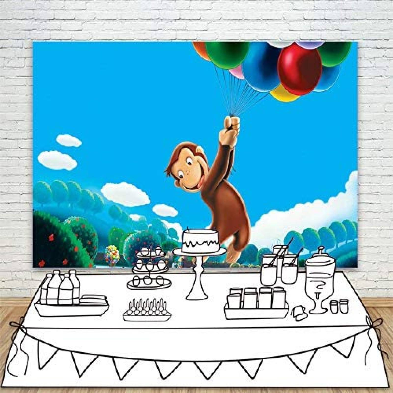 Fondo Fotografico JMING George el Curioso Deocracion Cuarto