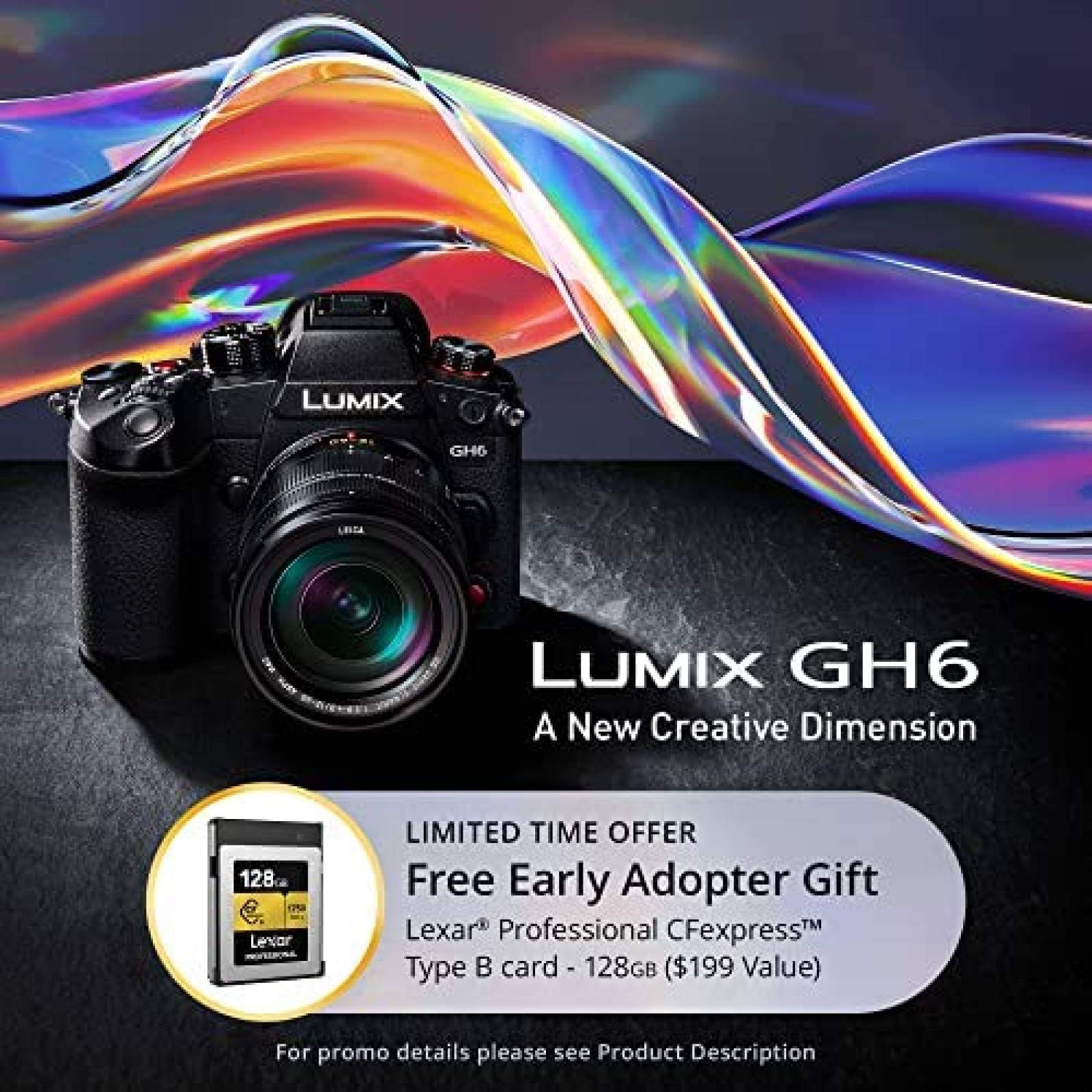 Camara Sin Espejo Panasonic LUMIX GH6 de 25.2MP C4K/4K 4:2:2