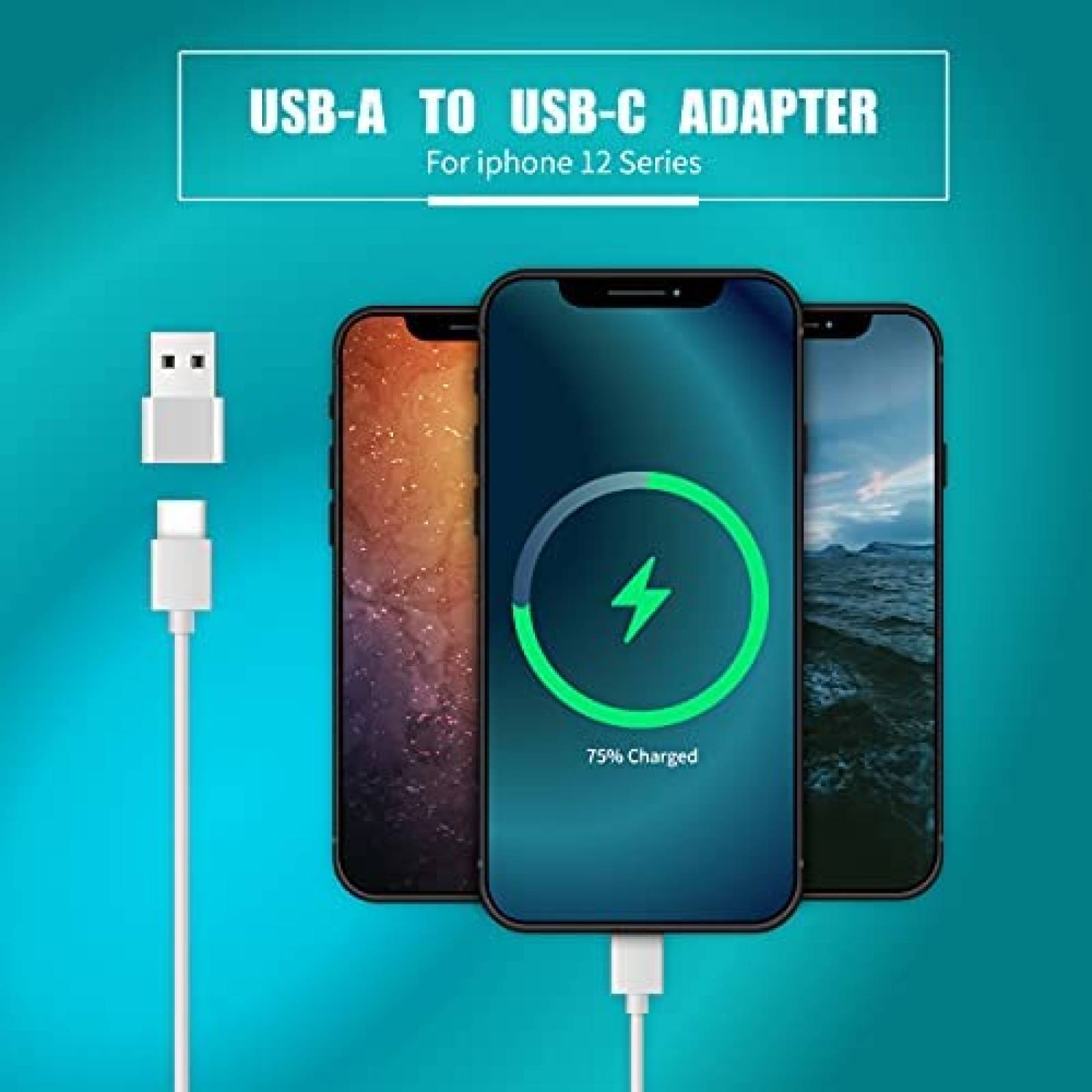 Adaptador USB C CERISURIO 4 pzs USB C hembra a USB macho