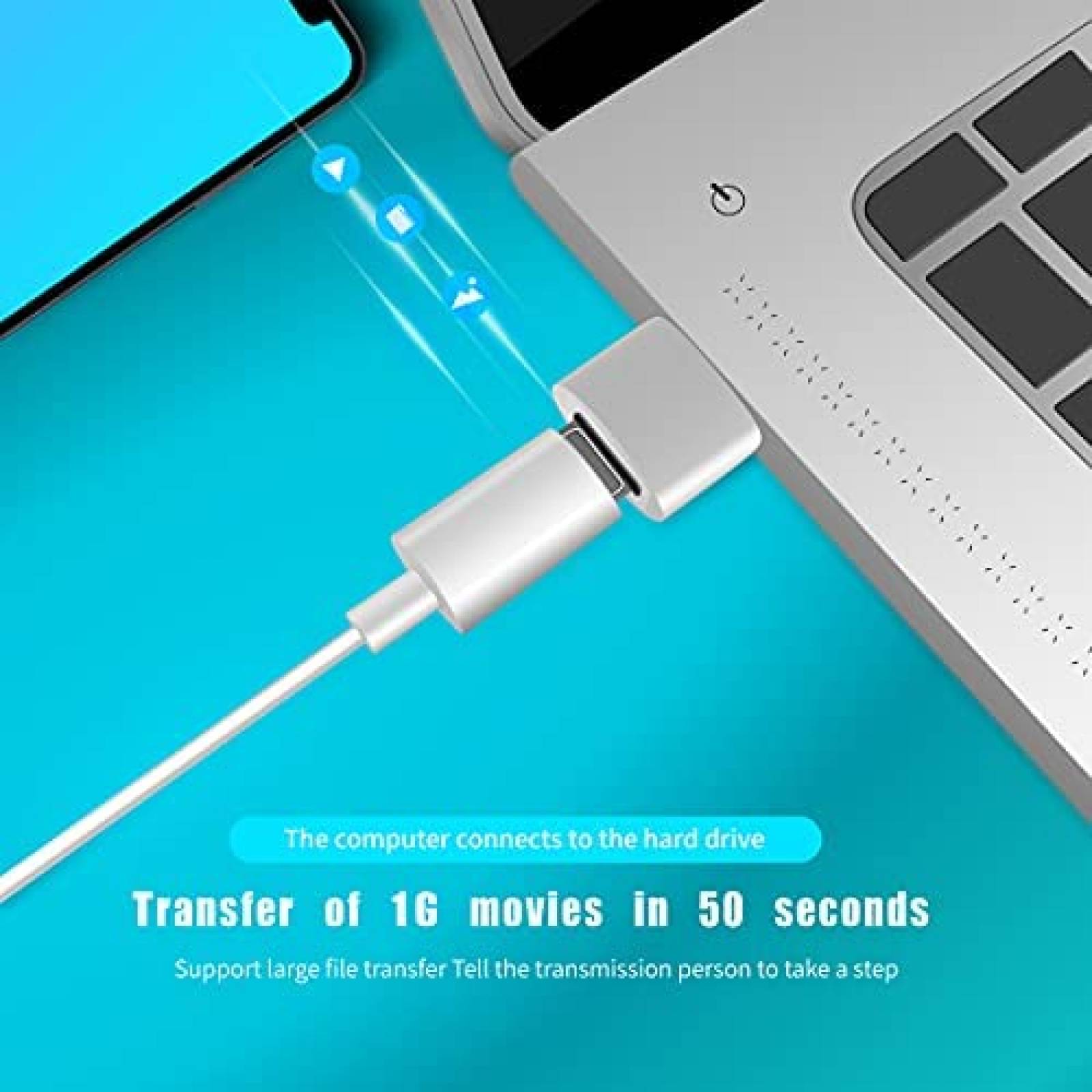 Adaptador USB C CERISURIO 4 pzs USB C hembra a USB macho