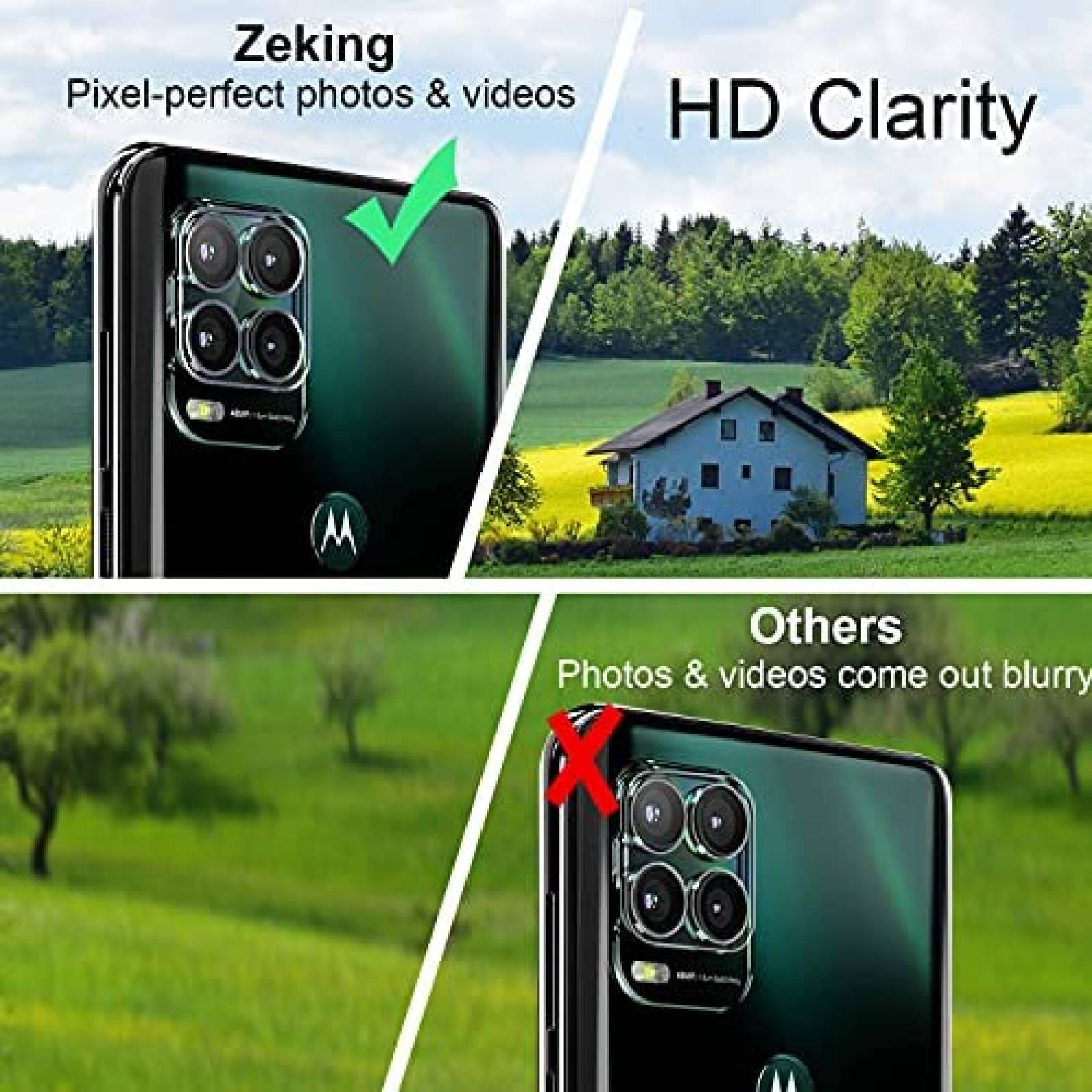 Funda Zeking Para Moto G Stylus 5G + Protector -Transparente