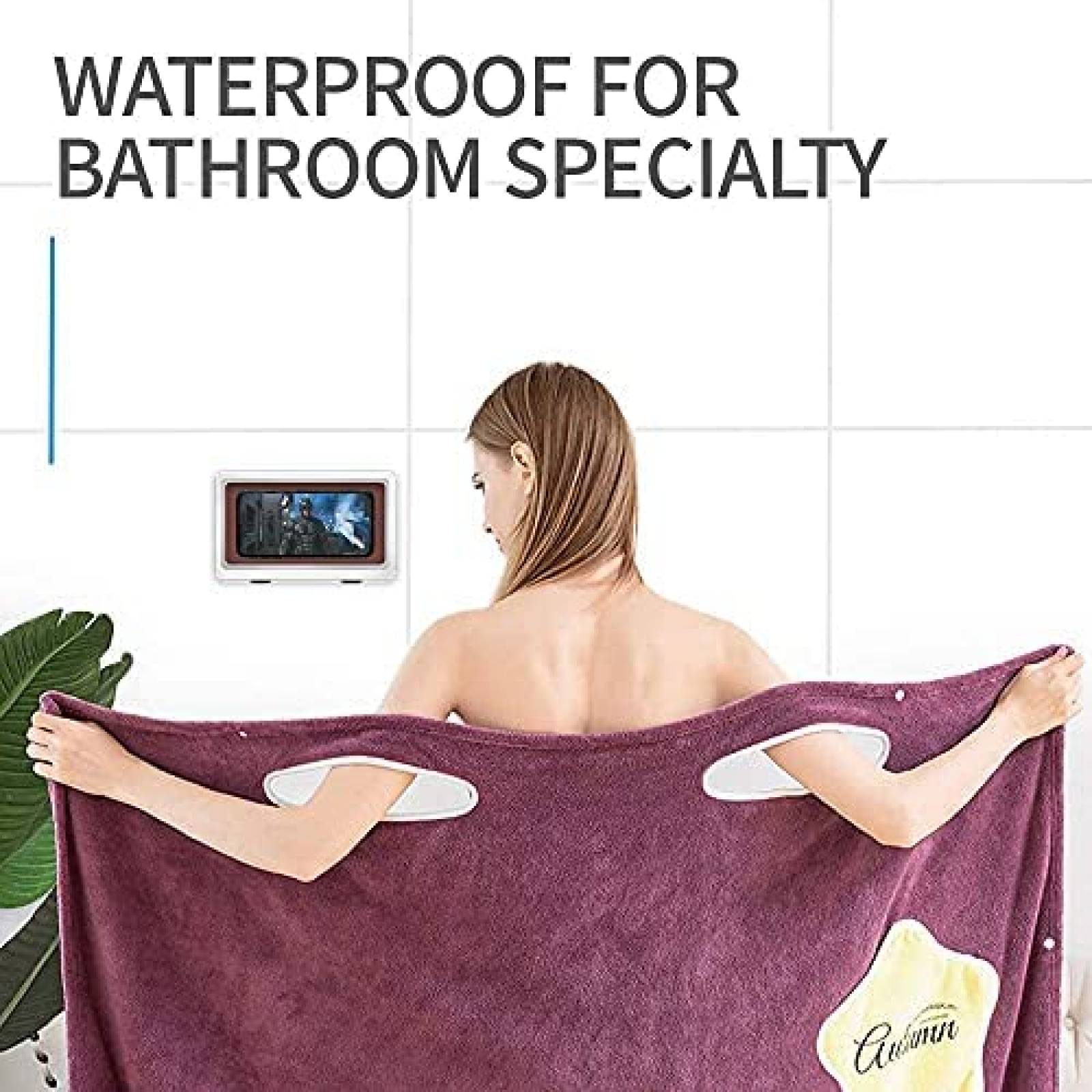 Soporte De Ducha Dayinkes Impermeable Con Ventosa, Giro 480° Y Pantalla Táctil HD – Para Móviles De 4 A 7 Pulgadas
