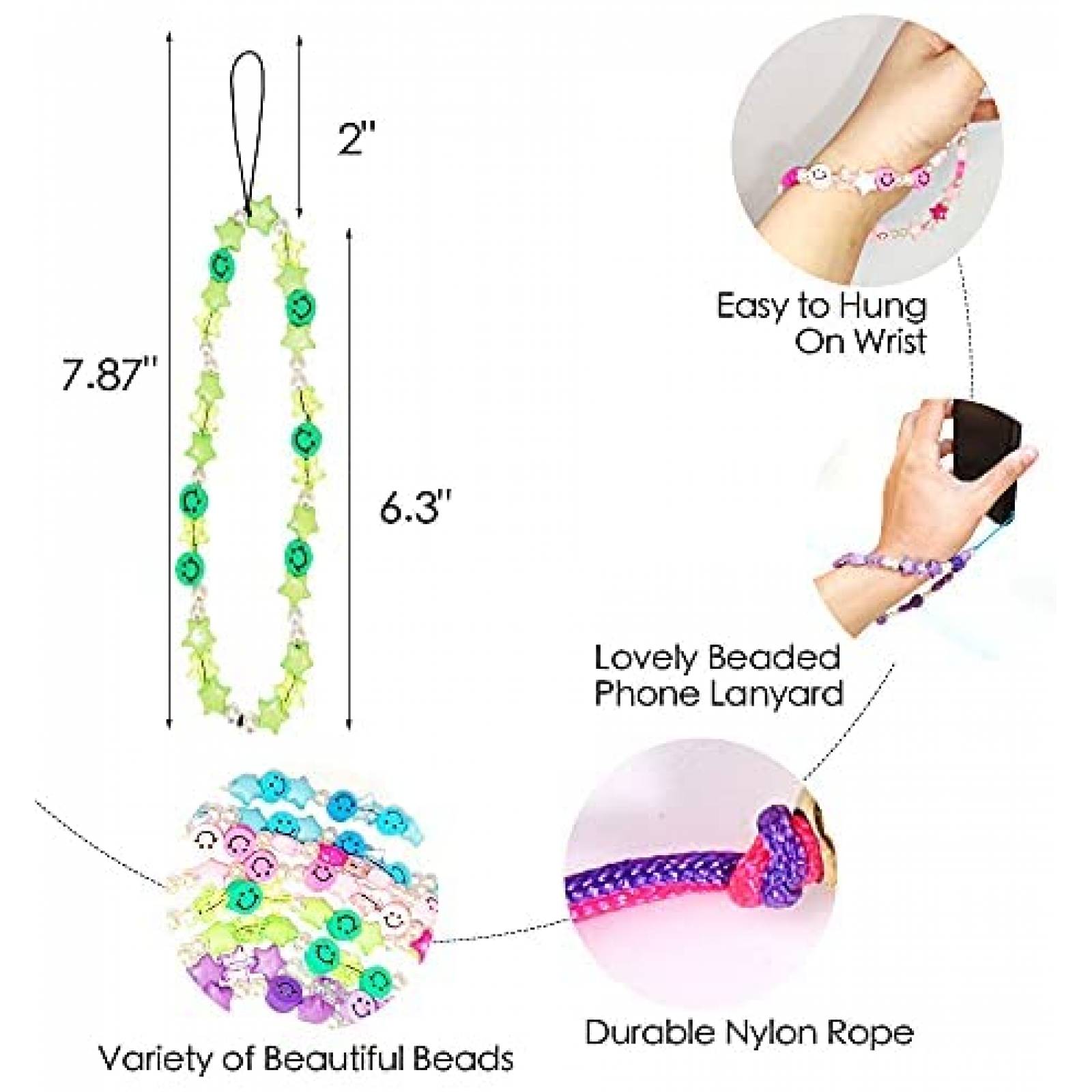 Pulsera de Agarre para Celular MomHiu 4 Pzs -4 Colores