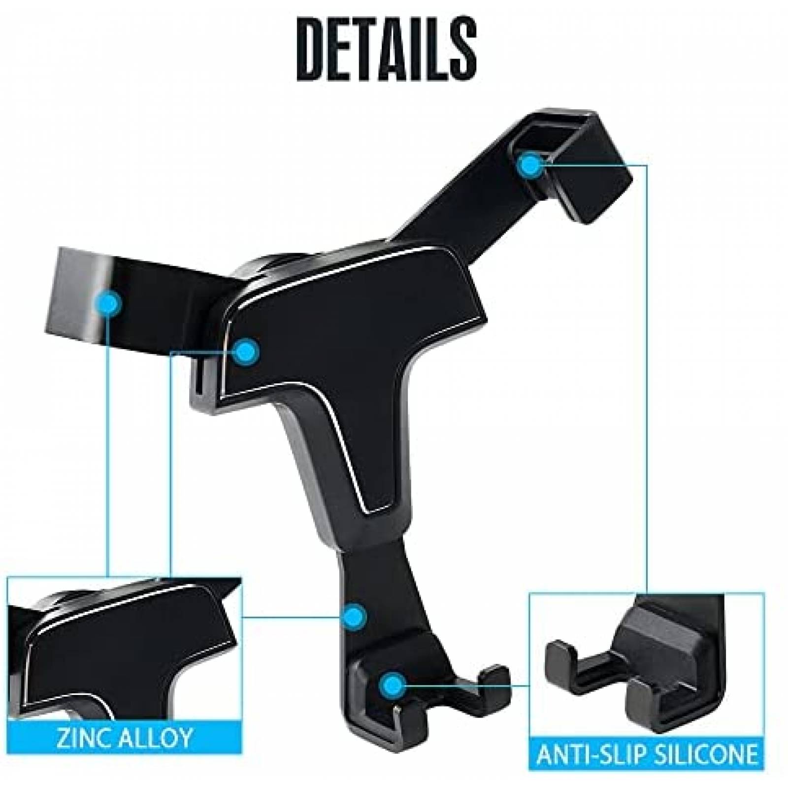 Soporte de Celular CARFIB para Nissan Rogue 2019-22 -Negro