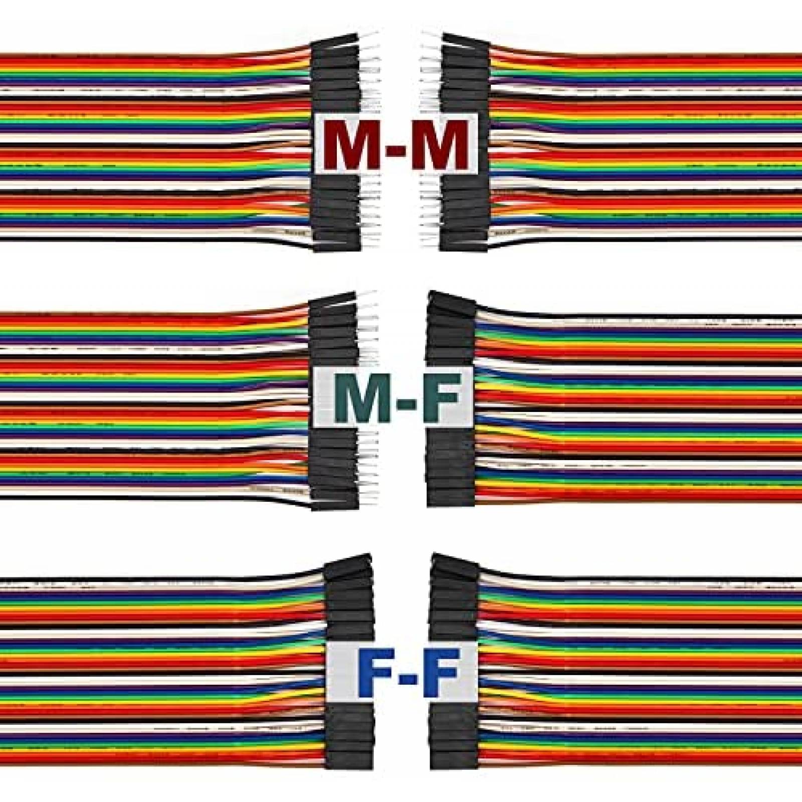 Cable de Linea CHANZON 120 unidades 10cm Kit Macho-Hembra