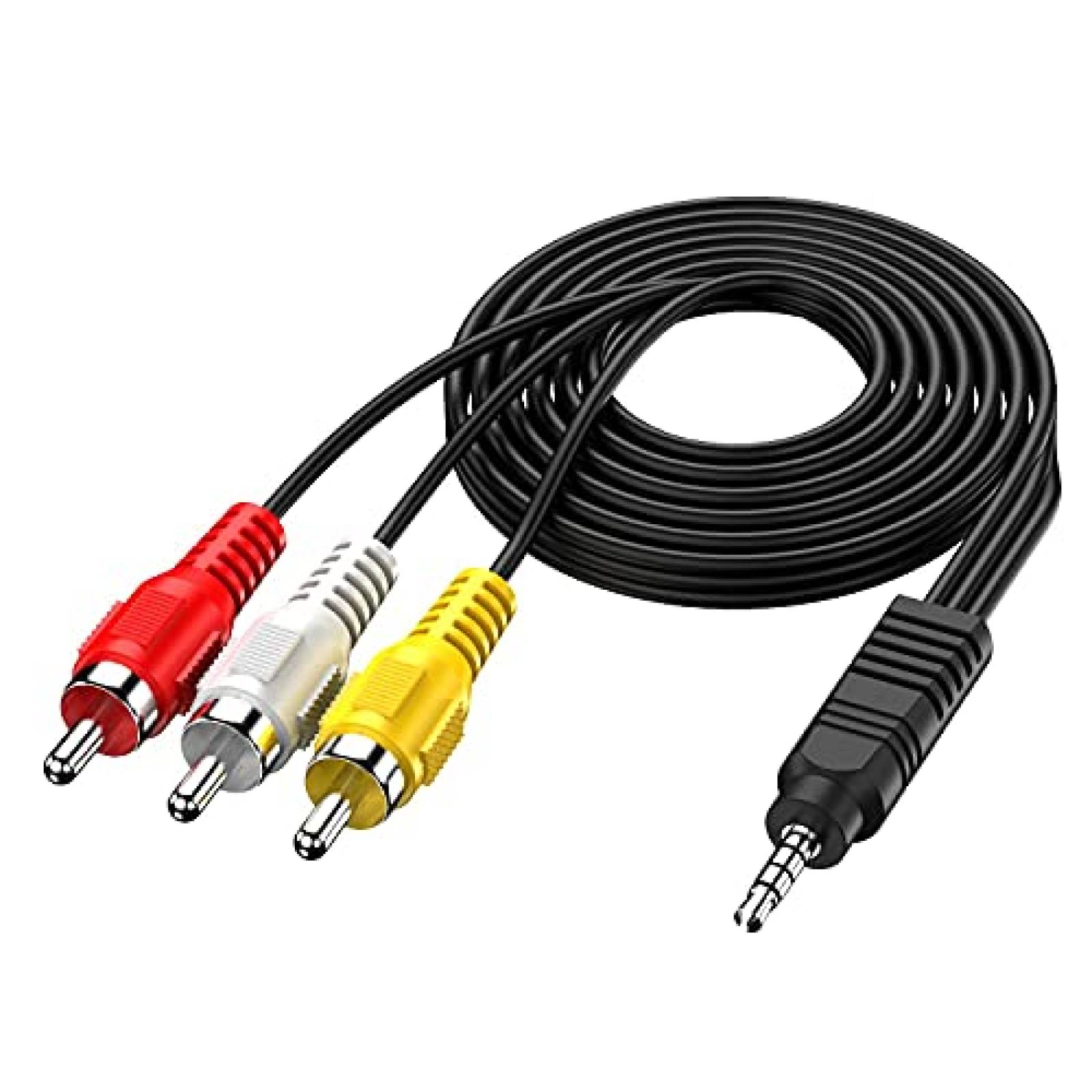 Cable Ping Ping De Video AV 3,5 mm a RCA 4.9 ft -Negro