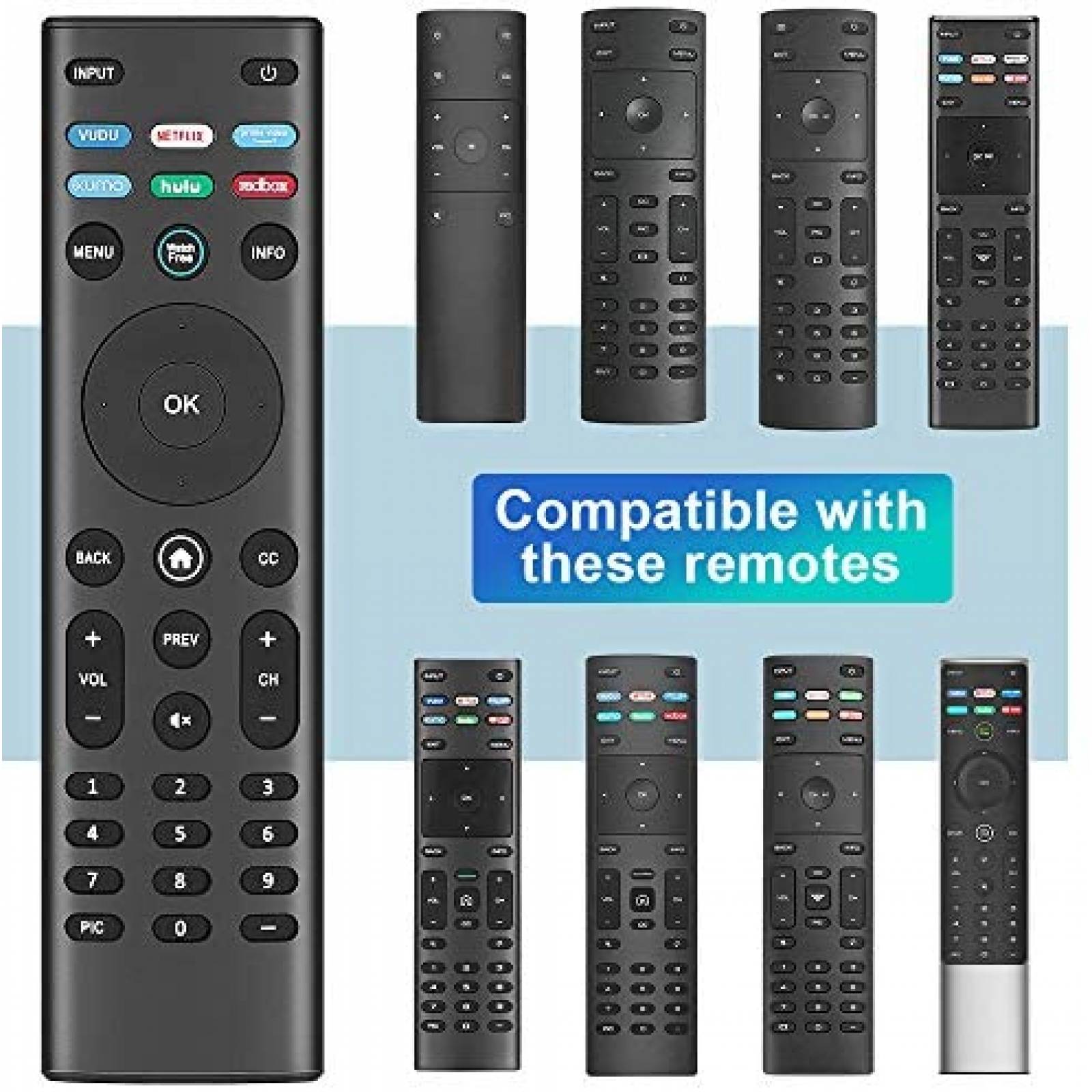 Control para television Vizio Gvirtue XRT140 -Negro