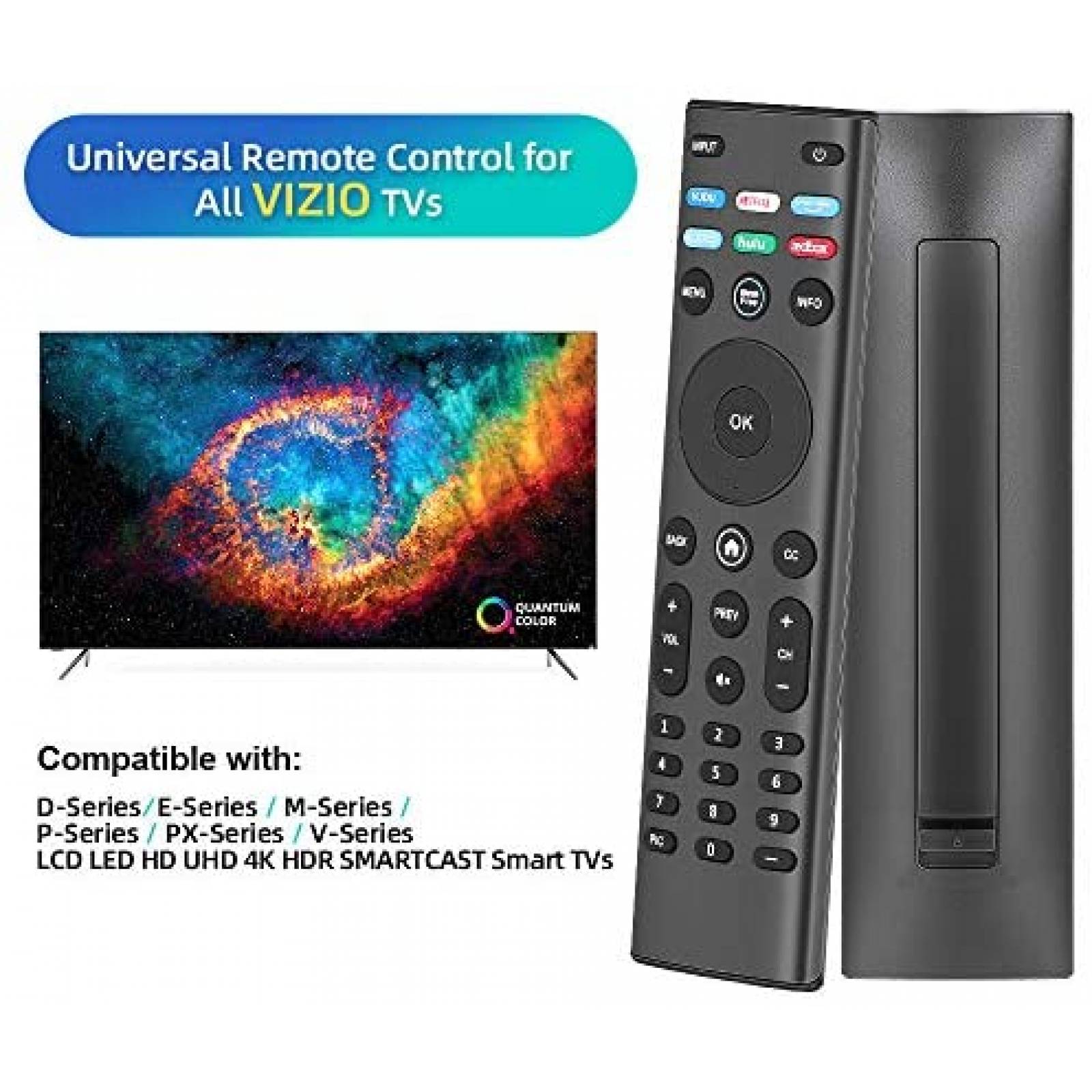 Control para television Vizio Gvirtue XRT140 -Negro