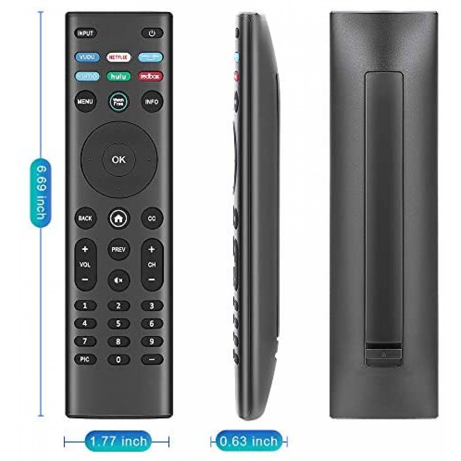 Control para television Vizio Gvirtue XRT140 -Negro