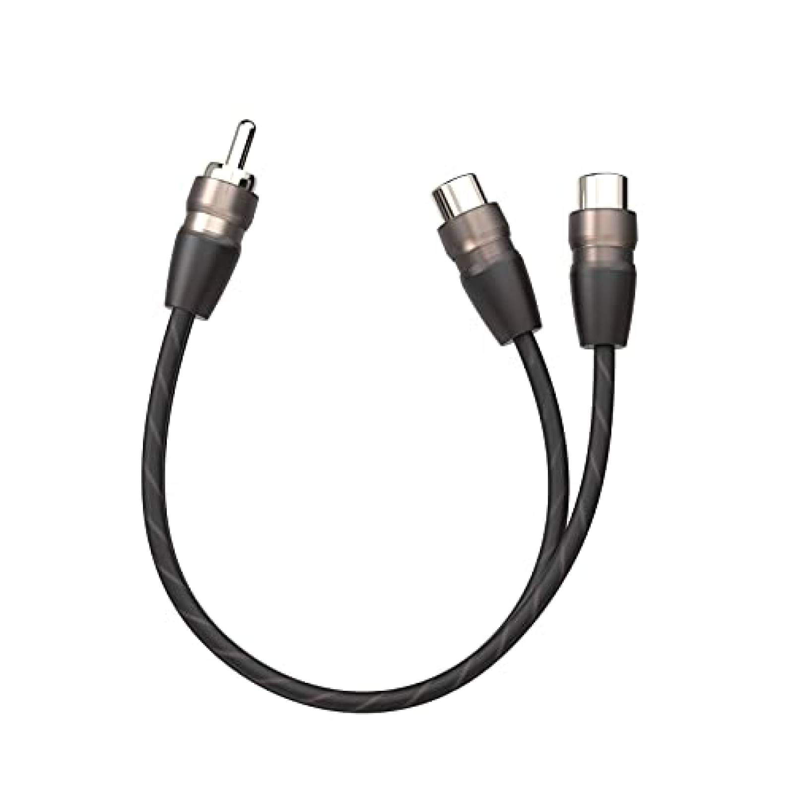Cable ROCKRIX 2 Pzs 2 Hembra a 1 Macho RCA 0.6FT -Negro